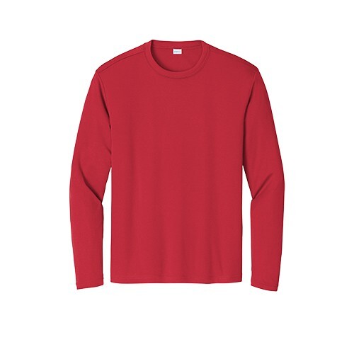 Medium – Sport-Tek Long Sleeve PosiCharge Competitor Tee ST350LS – True Red