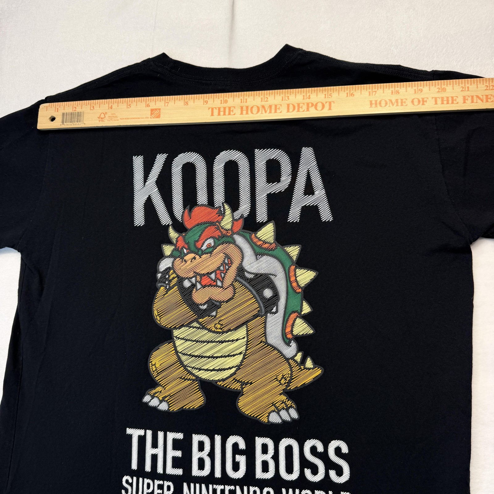 Universal Studios Japan Super Nintendo Koopa Shirt Mens Medium Black Bowser