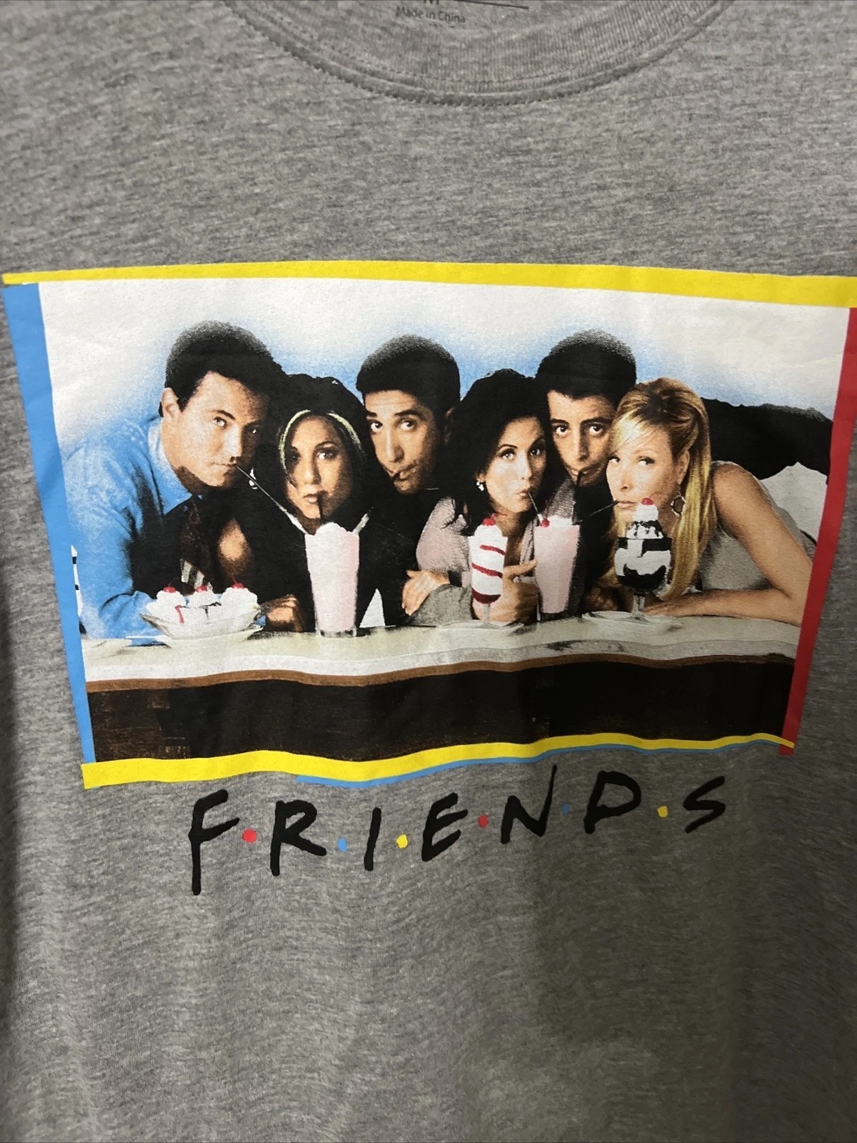NWT – Official Friends TV Show Unisex Long Sleeve T-Shirt – Gray – All Sizes