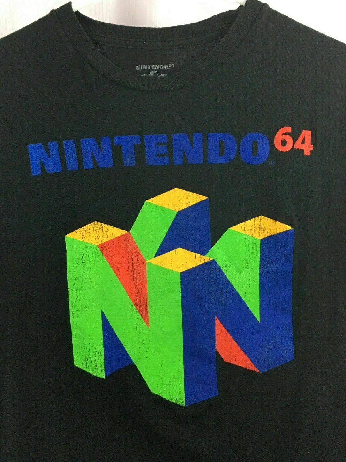 Nintendo 64 Graphic Mens Graphic Tshirt Black Medium Gaming
