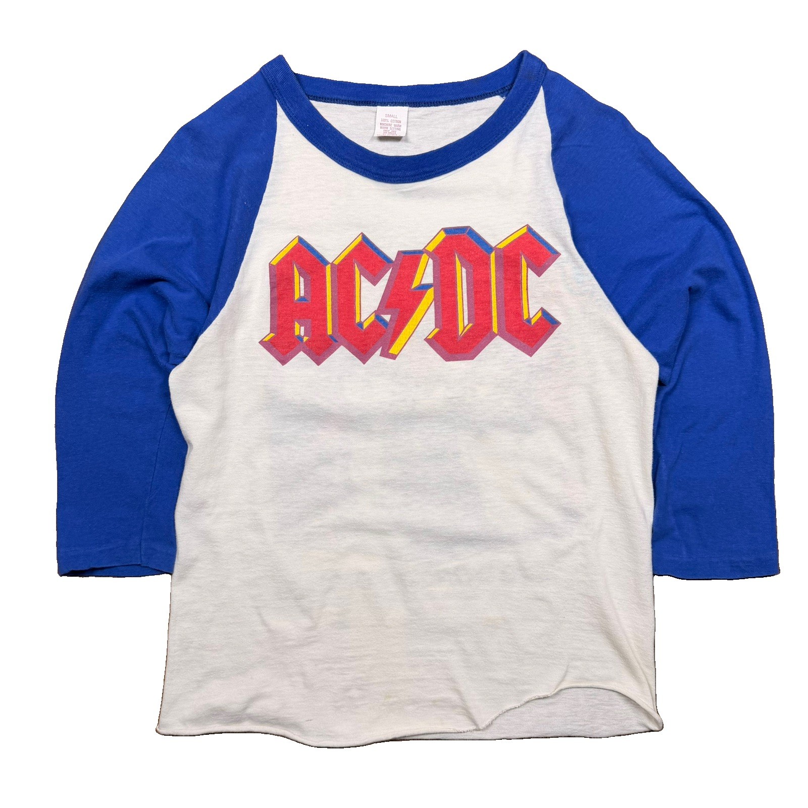 VTG AC/DC 1979 Highway to Hell Tour Raglan Shirt Sz S RARE USA