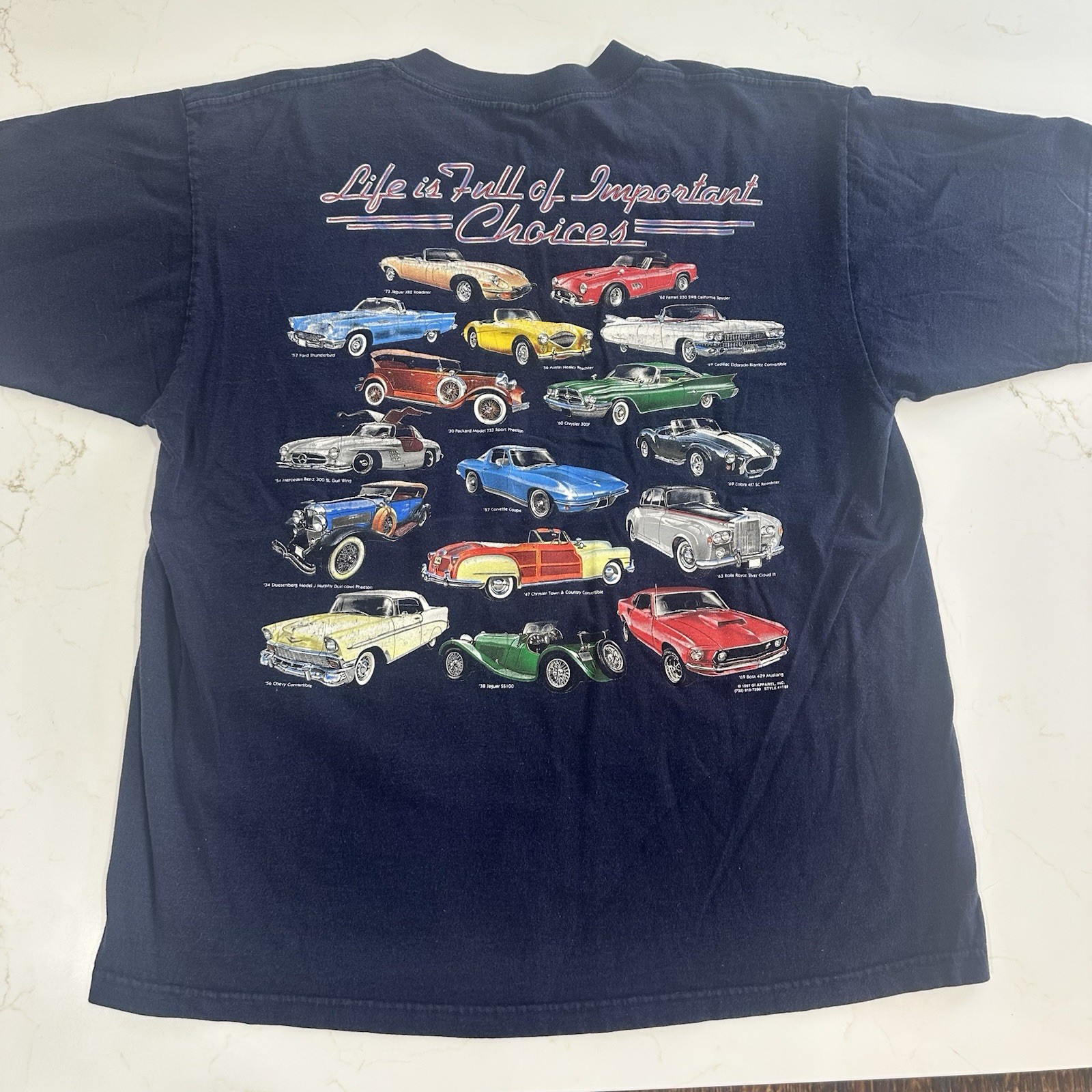 1997 ‘Life Is Full Of Important Choices’ Muscle Car T Shirt Unisex XL Cars