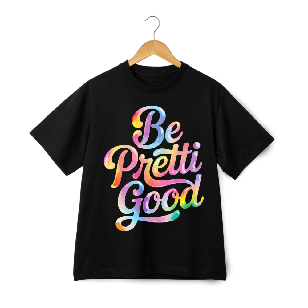 Be Pretti Good Rainbow Script Graphic T-Shirt Justice For Pretti Anti-ICE Tee