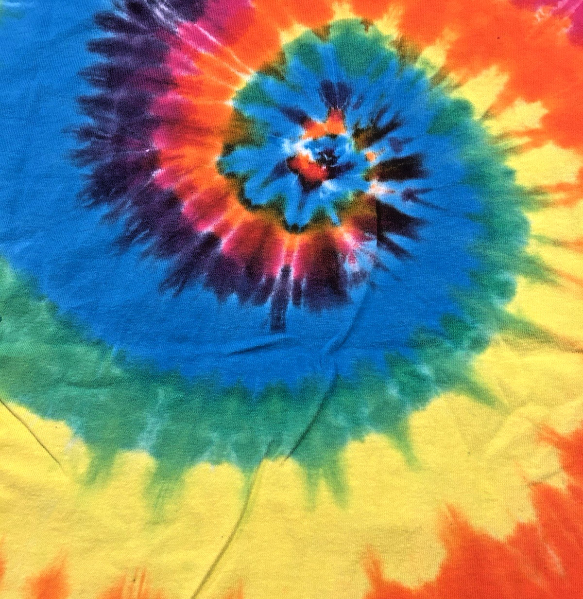 Liquid Blue Freedom Multi color Tie Dye T-Shirt Size Large Made In USA New