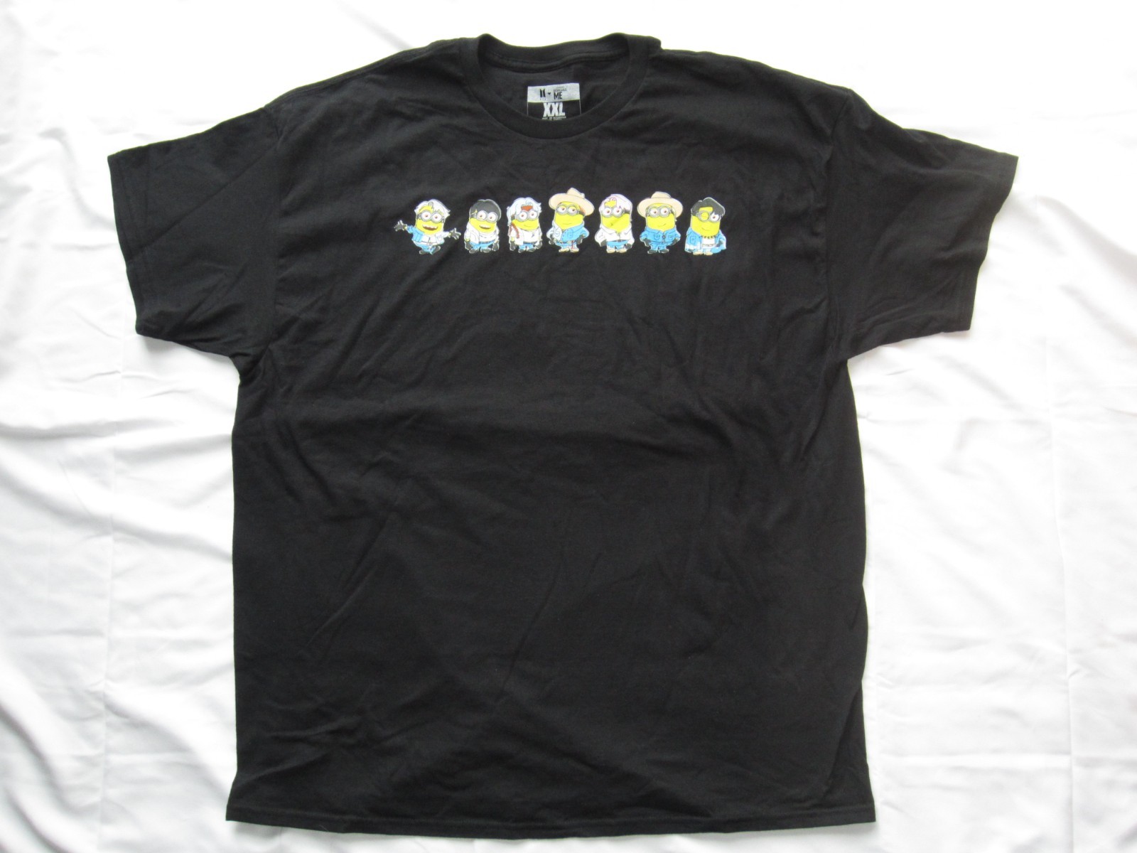 BTS x Despicable Me 4 Minions Group Shirt Black Adult XXL NEW!