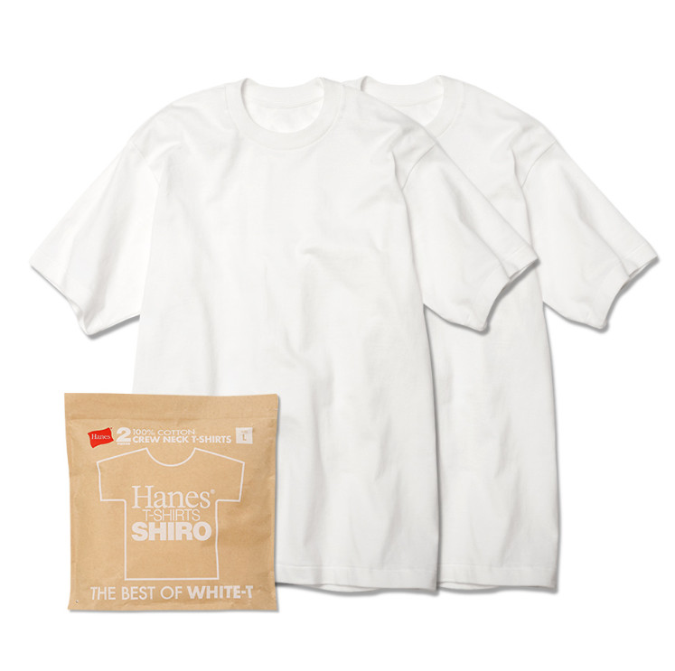 Hanes SHIRO KURO Japan exclusive T-Shirt 2-pack 7.0 oz unisex JP-size New