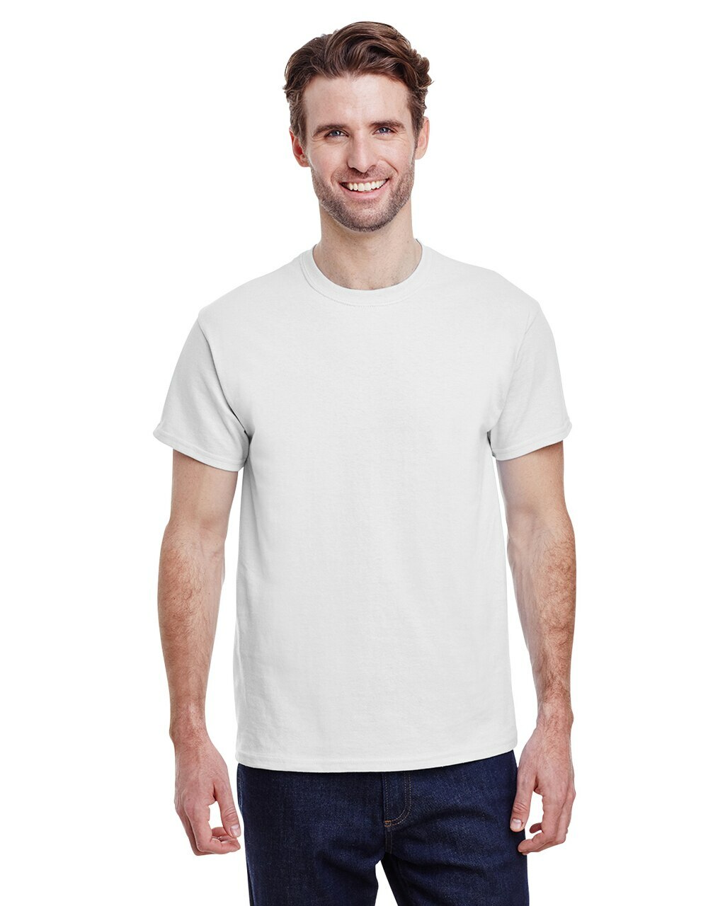 PACK OF 5 Gildan G500 Mens White T-Shirt Heavy Cotton™ 5.3 oz. 100% T Shirt