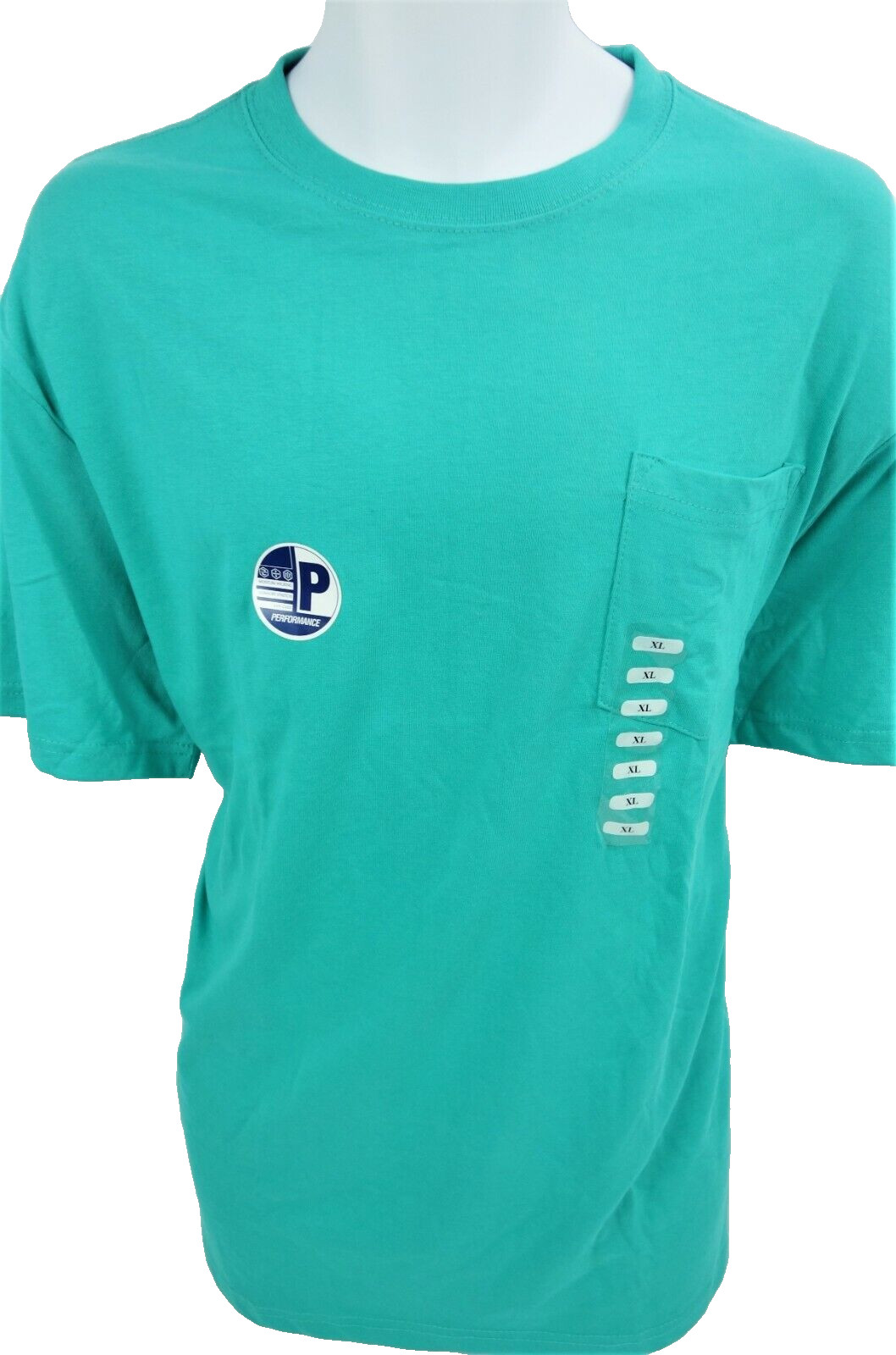 XL Abyss Green Pocket T Tee Shirt Moisture Wicking Easy Care Performance