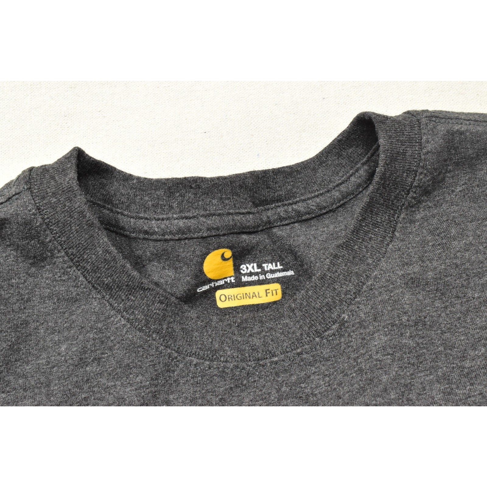 Carhartt Men’s 3XL Tall K126 CRH Carbon Heather Gray Long Sleeve Pocket Tee Orig