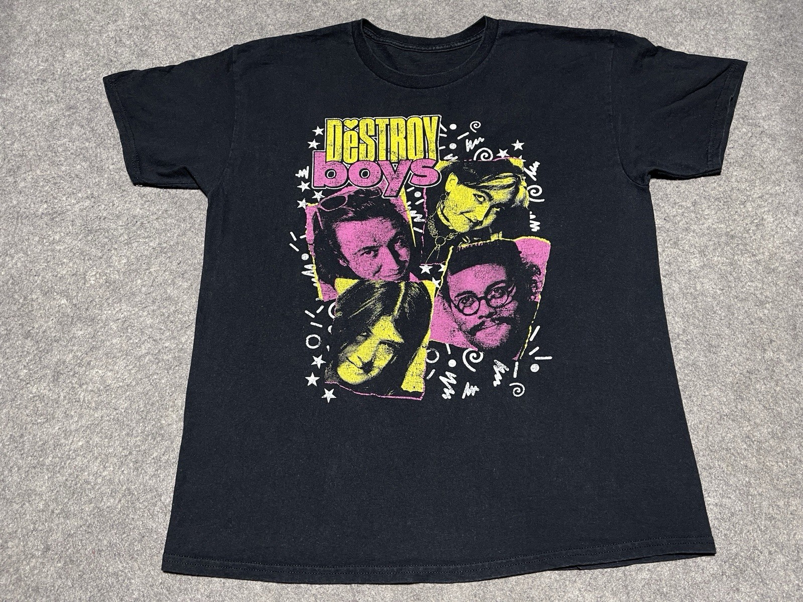 Black Destroy Boys Shirt Large Punk Rock Band Sacrament CA Winter Tour 2023 Lg