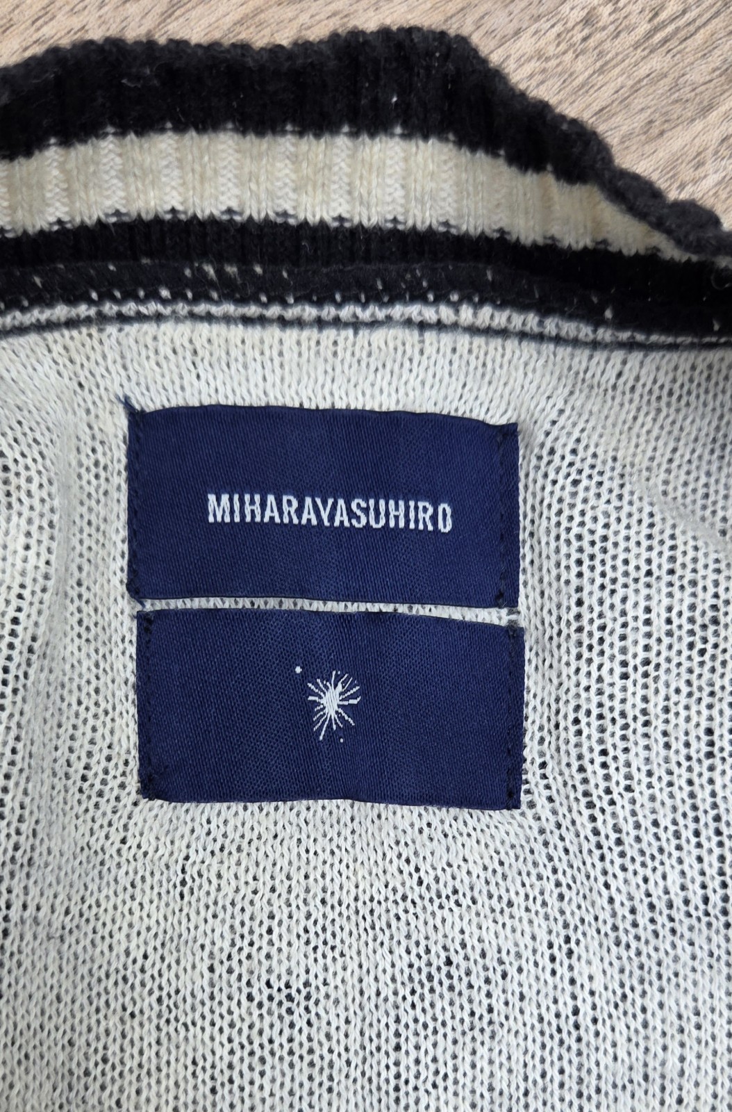Mihara Yasuhiro 11SS Damage Processing Tiger Knit Cardigan Sz M L G2U