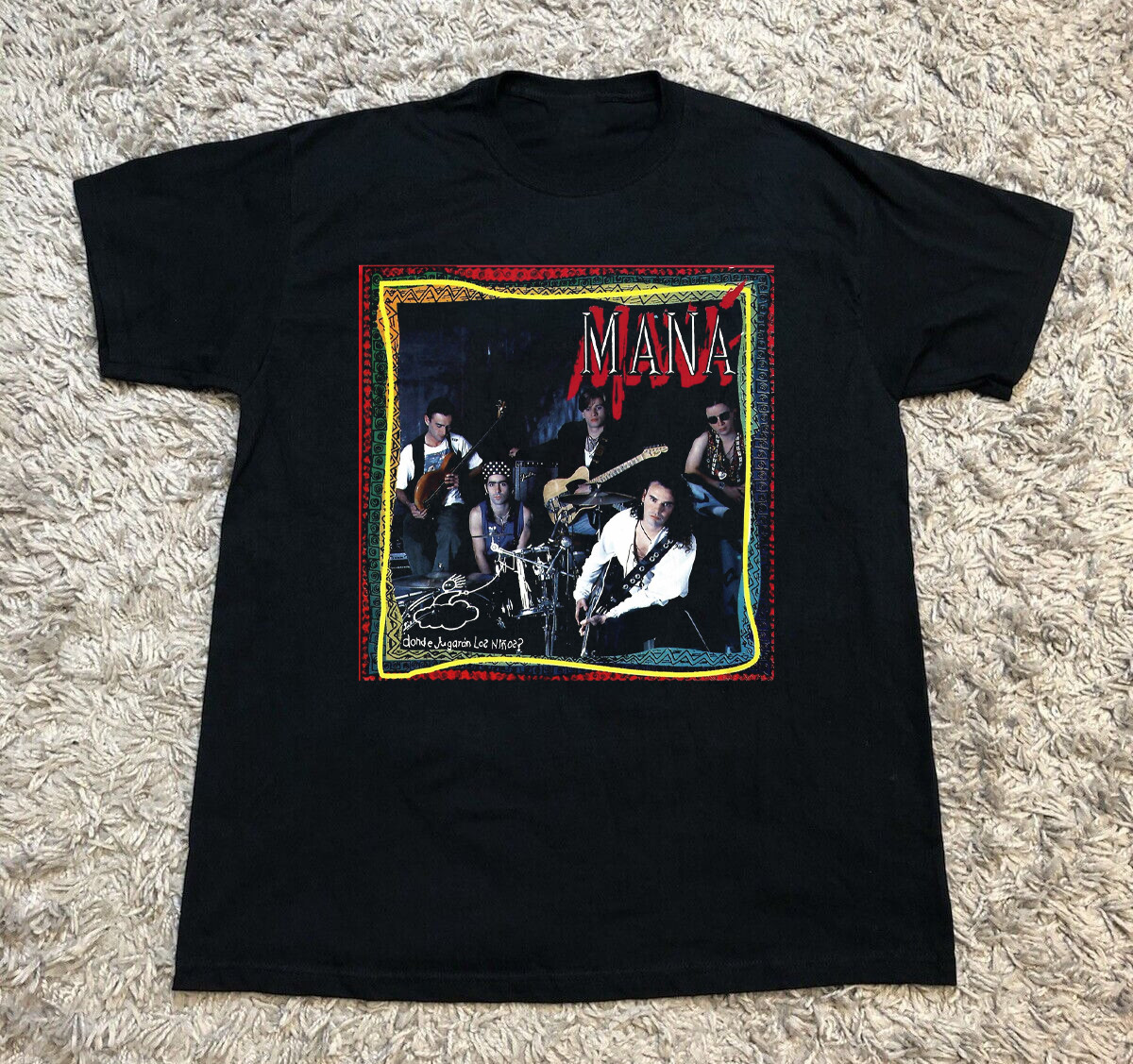 Trend! Maná band Black Cotton Shirt Full size S-5XL Unisex BS672