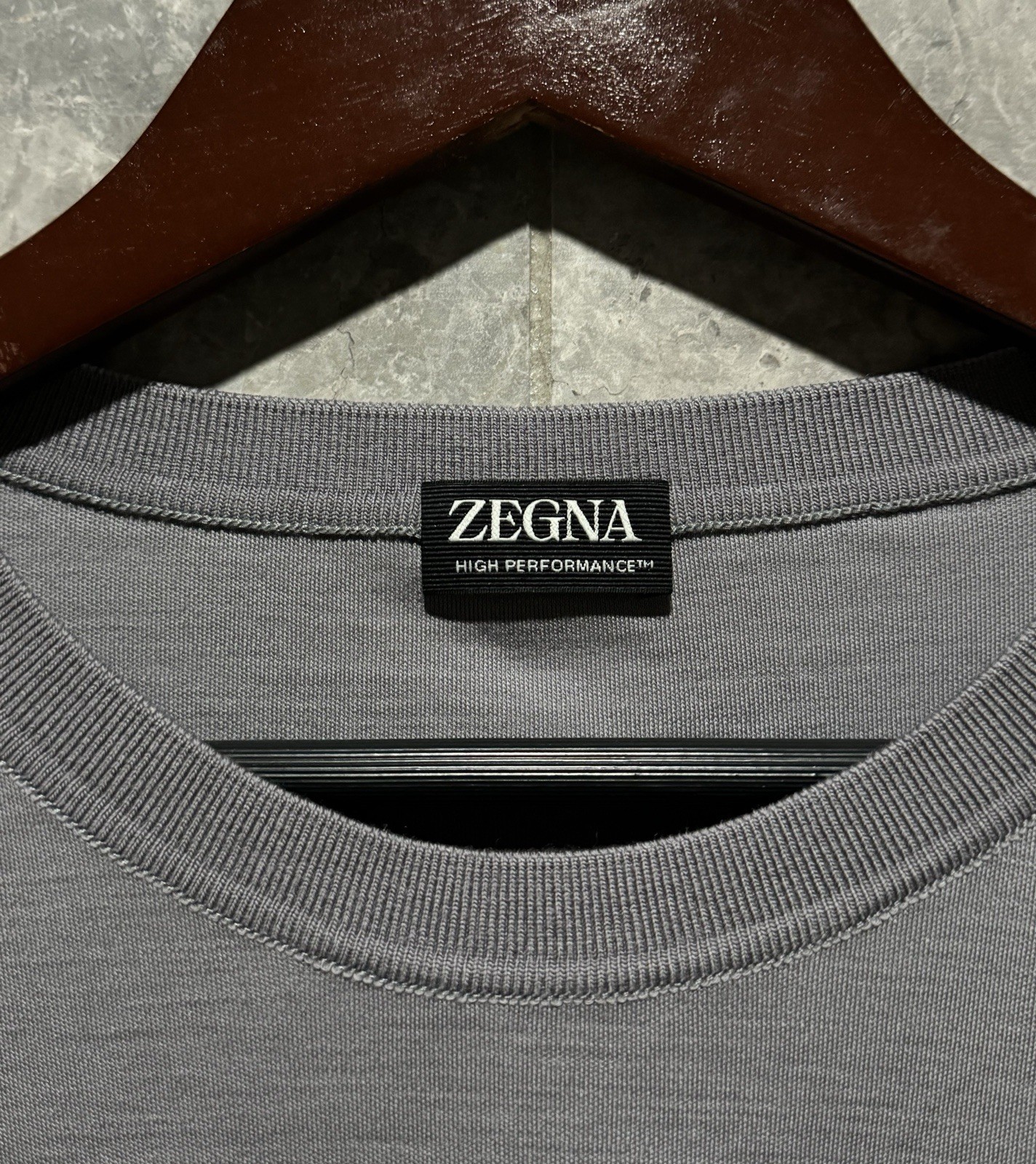 ZEGNA Men’s ‘High Performance’ Wool T-Shirt Light Grey Size XXL / 2XL $920+ NEW