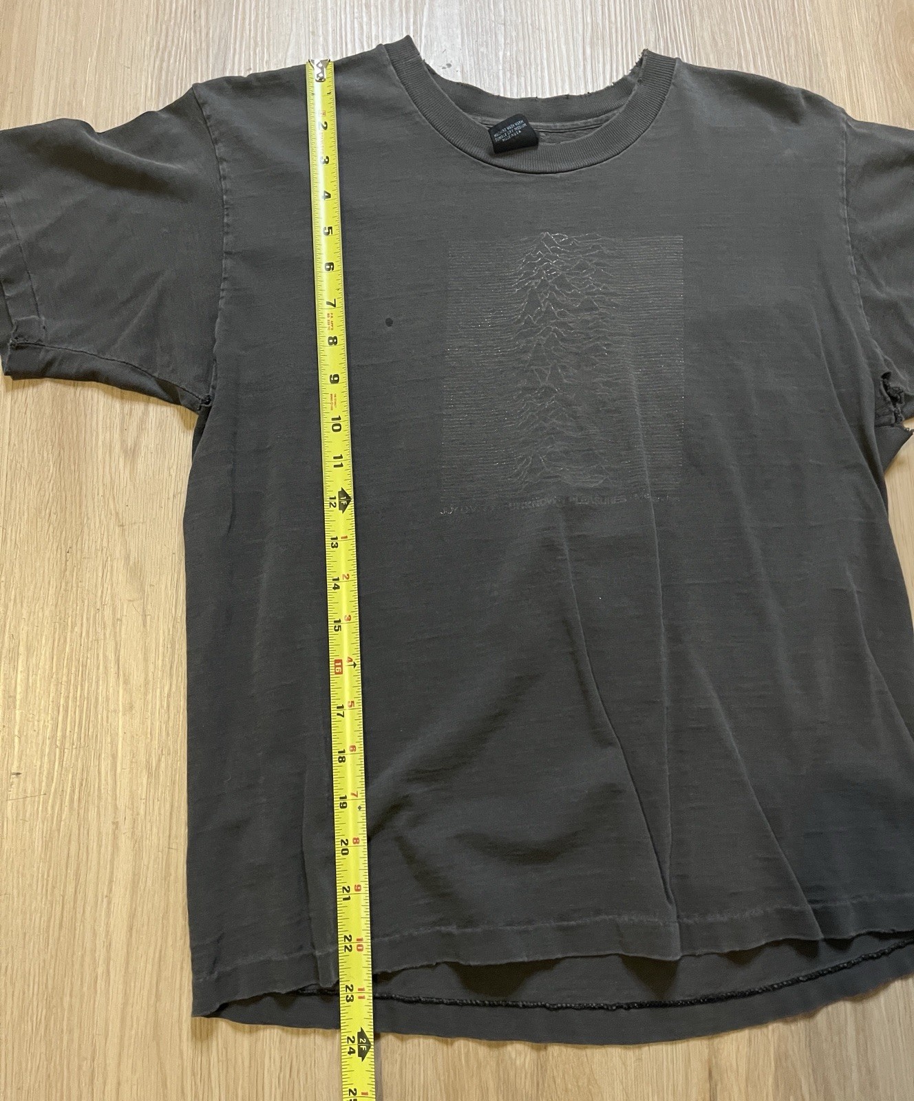 Vintage Joy Division Shirt 80s Wild Oats Unknown Pleasures RARE Distressed READ