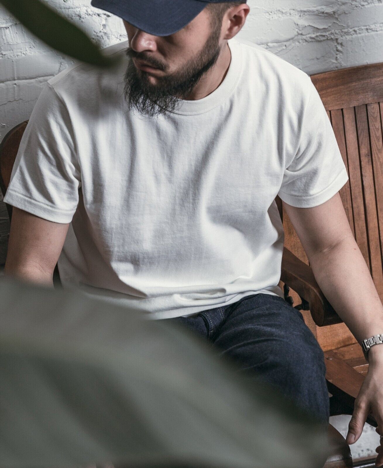 BRONSON Heavyweight Basic t Solid Cotton Loopwheel Tubular Athletic t Shirts Tee