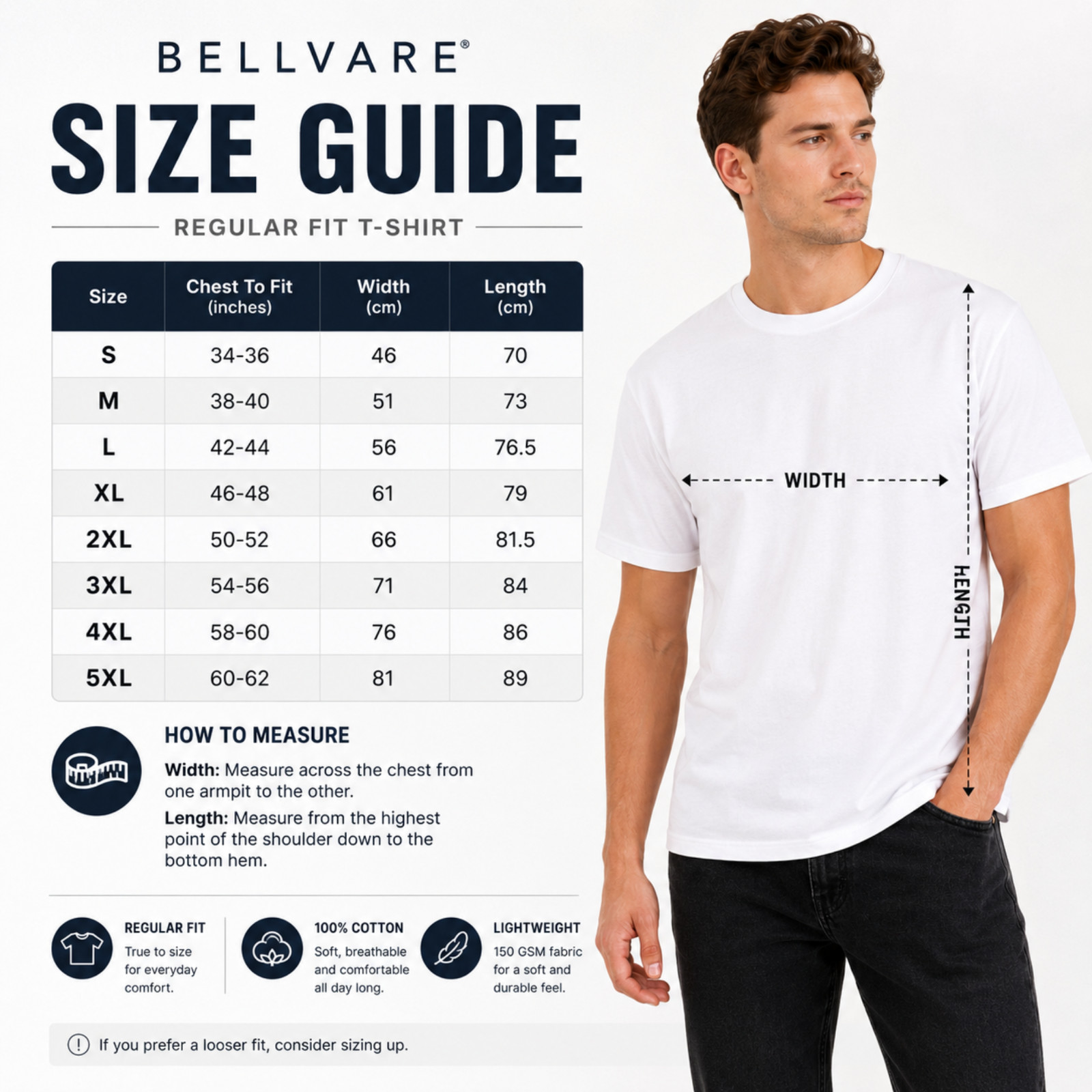 Bellvare Plain Blank Mens Mans Cotton Tee Shirt Tshirt Value T-Shirt Crew Neck