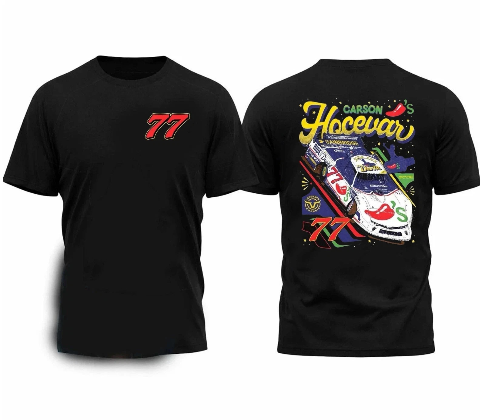 Carson Hocevar #77 Chilis Racing Reprint T-Shirt S-4XL