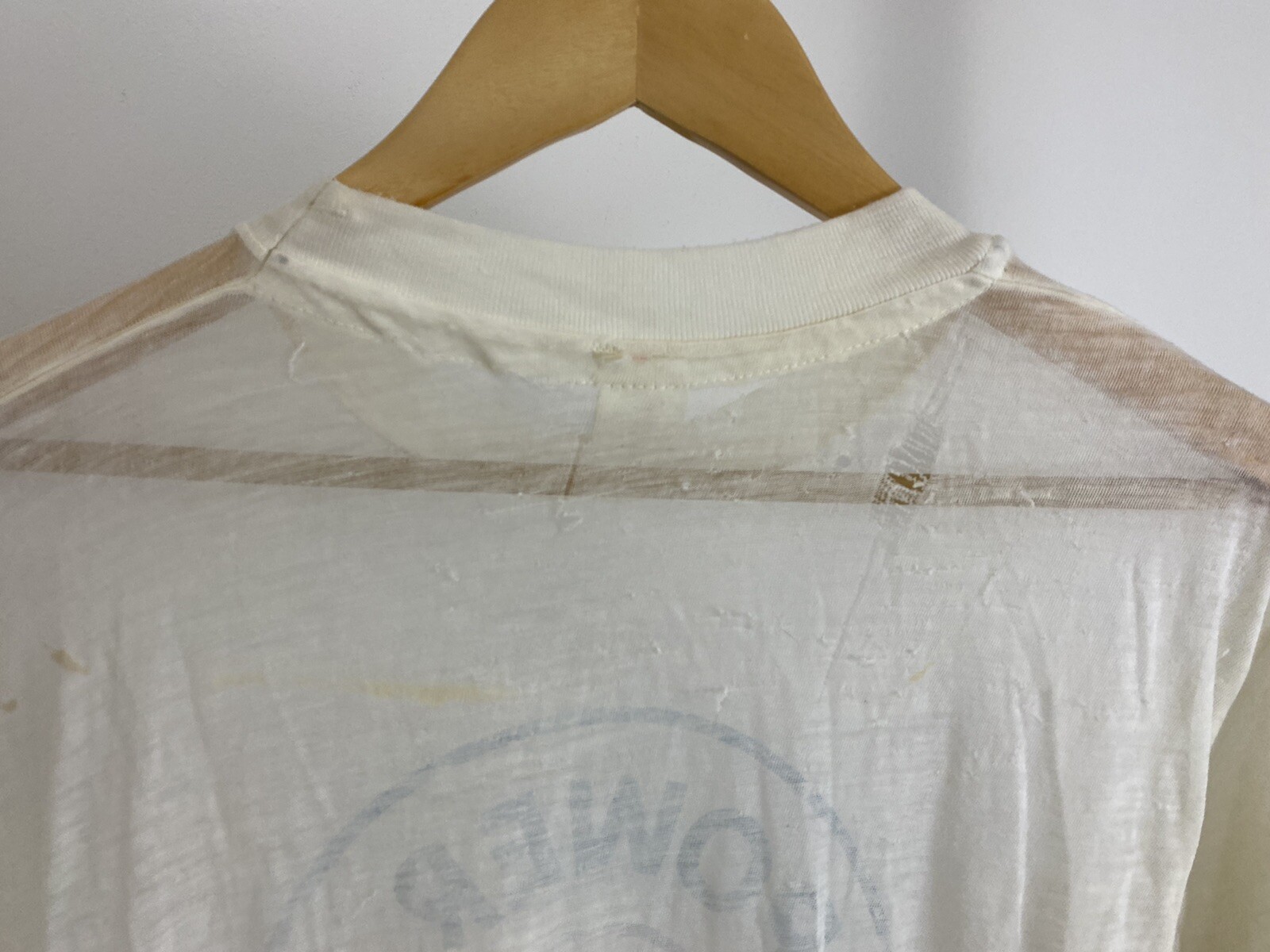 VTG 80S Phar-Mor Power Buyer Burnout Super Paper Thin Single Stitch T-Shirt L