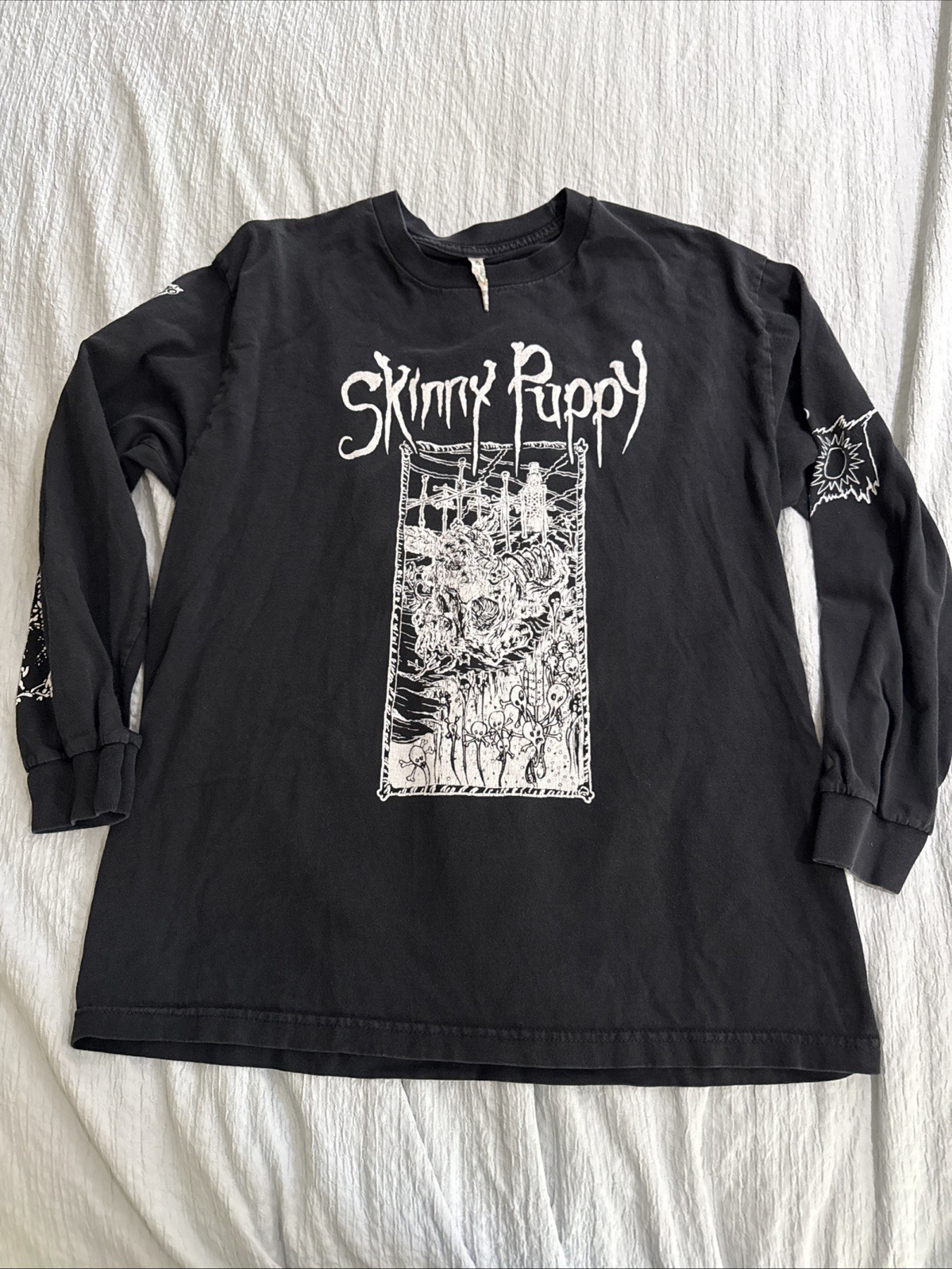 HTF Skinny Puppy Down The Socio Path Tour 2015 Shirt Long Sleeve Mens L RARE