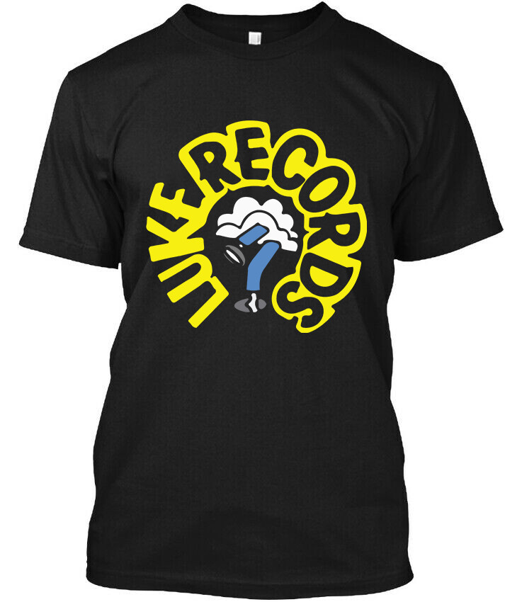 NWT Luke Records American Record Southern Hip-Hop Genre Logo T-Shirt Size S-4XL