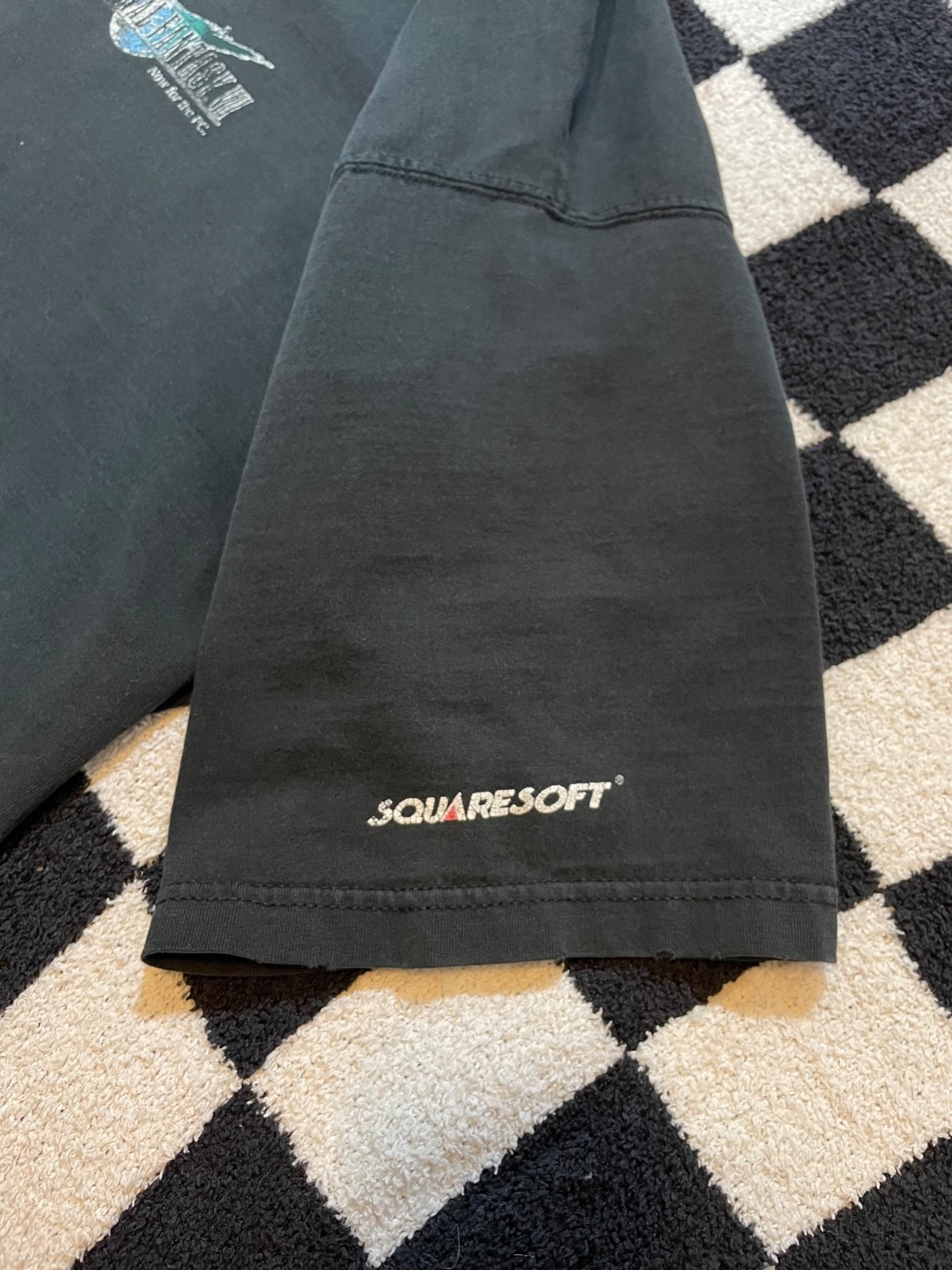 vintage 90s final fantasy sephiroth game promo shirt very rare size xxl black
