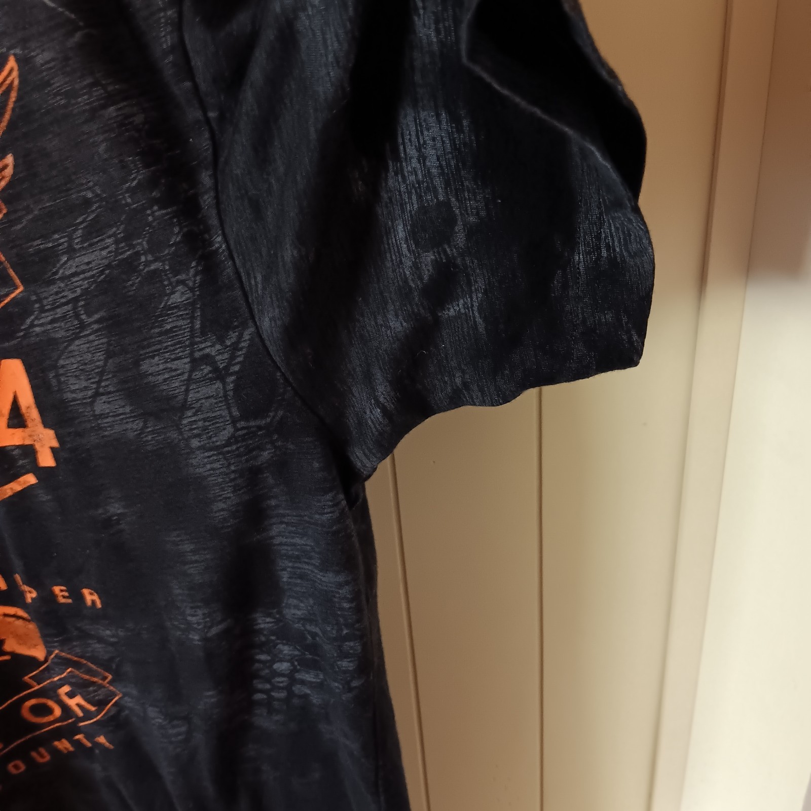 Affiction Chris Kyle Black & Orange T-Shirt, Size XL