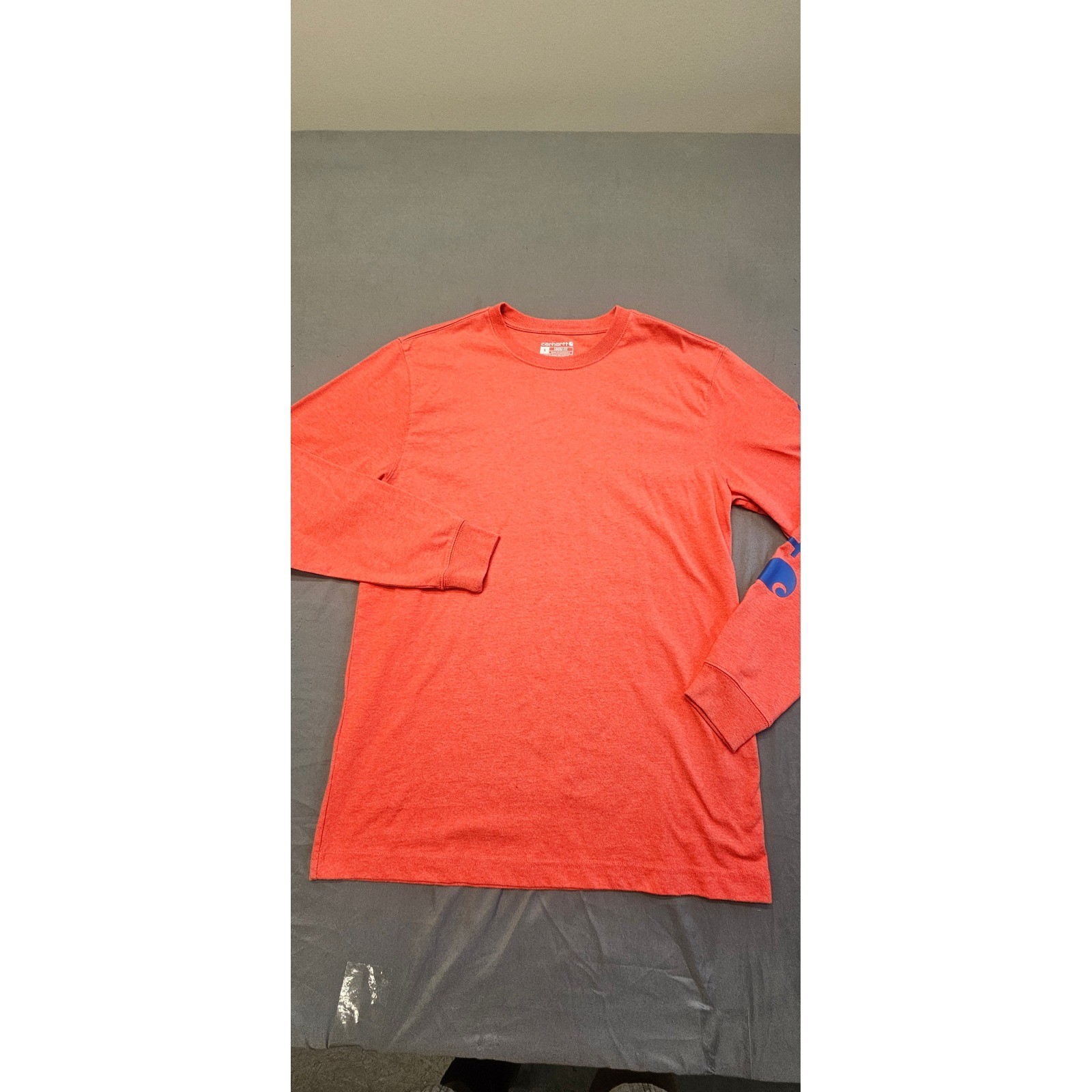 Carhartt Mens K231 Loose Fit Long Sleeve Graphic T-Shirt Orange Small TK0231-M