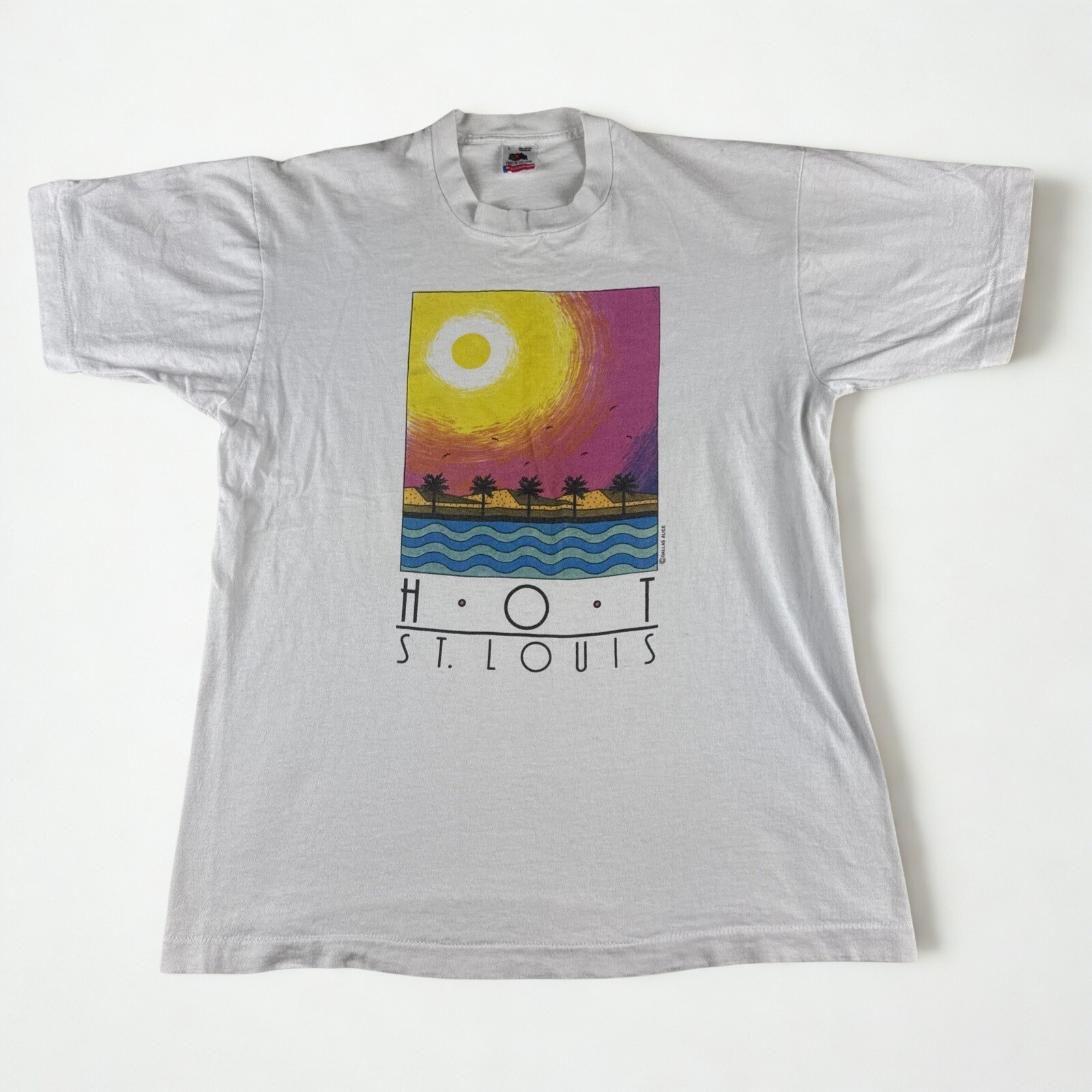 Vintage Single Stitch Dallas Alice St. Louis Fruit of the Loom 80s T-Shirt L Hot