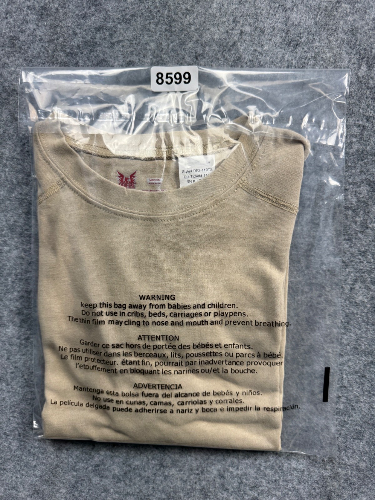 Dri Fire Medium Shirt Beige Brown Work Uniform Desert Sand DF2-110TS