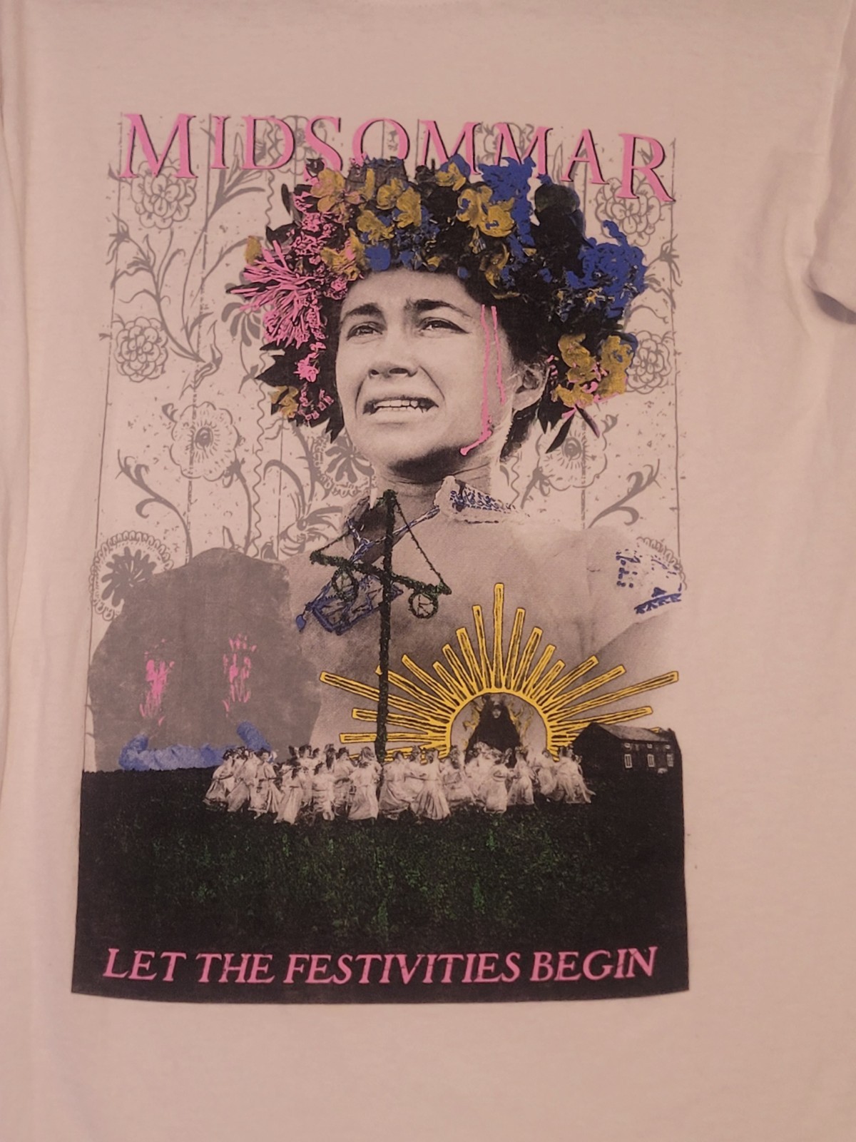 Graveyard Goods Midsommar White Tee Size S/M T-shirt LS Rare Movie Promo Lmtd