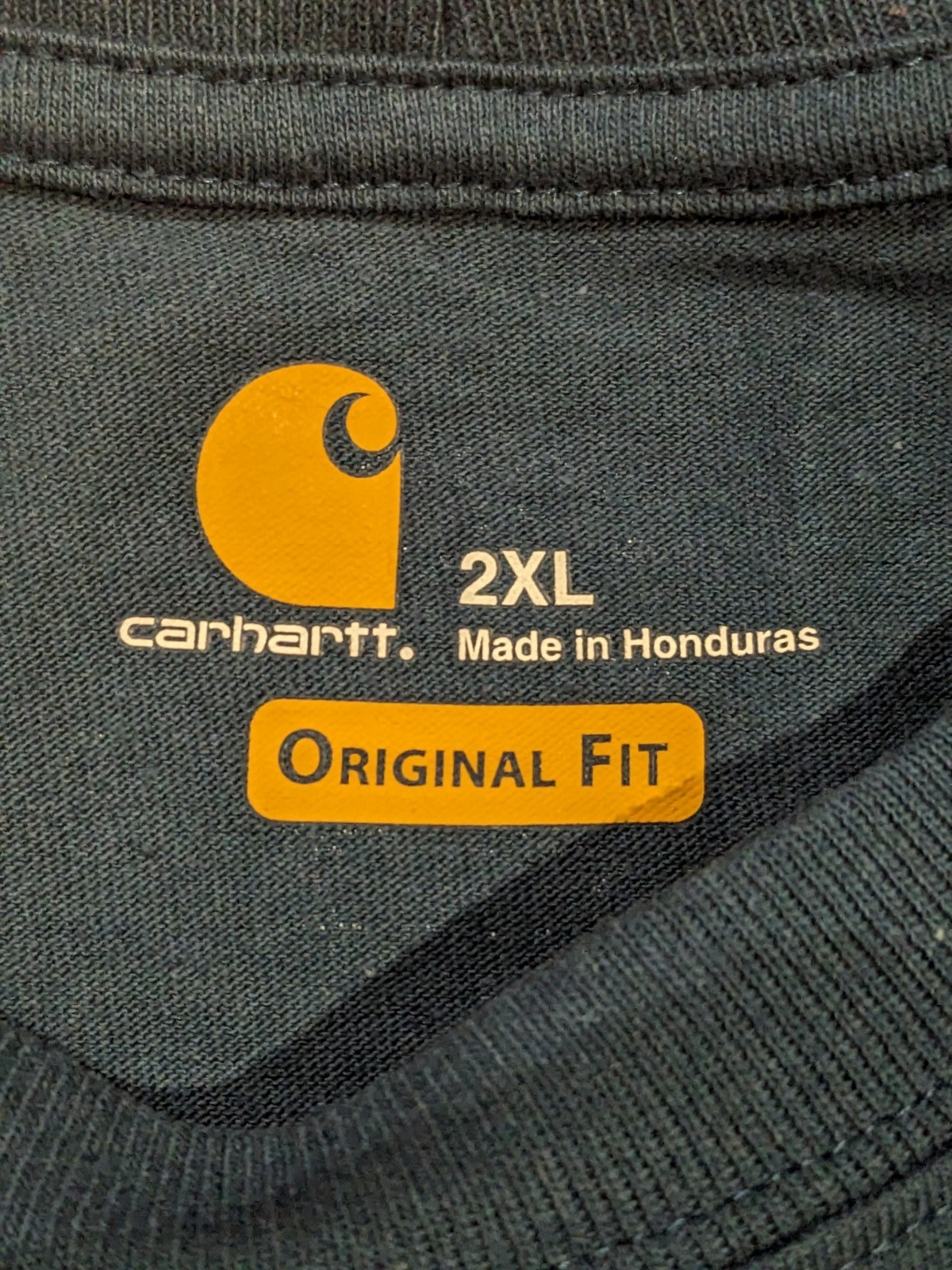 Men’s Carhartt Original Fit Pocket Tee K87 984 Teal TShirt 2XL READ DESCRIPTION