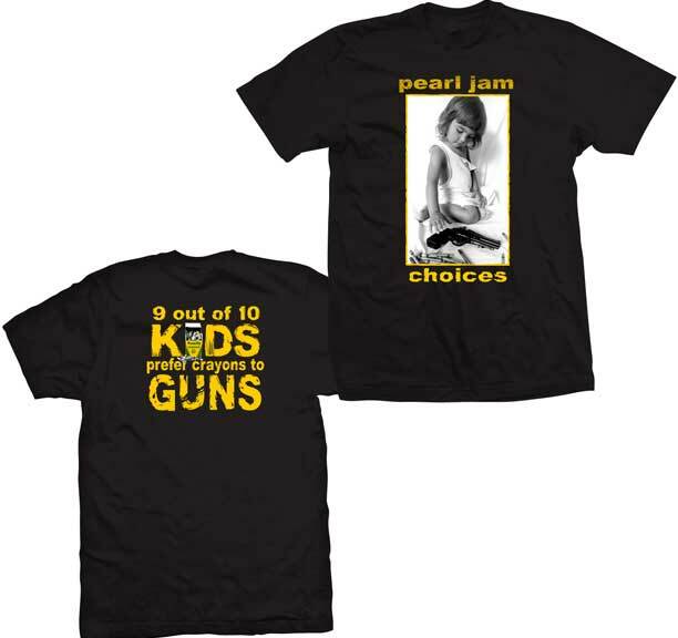 Pearl Jam Choices Guns Alternative Rock 90s Grunge Music Band T Shirt PJ10003