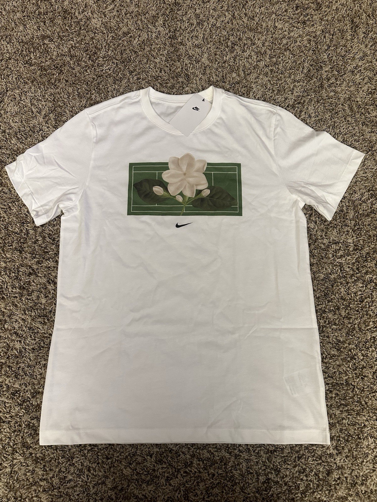 Alexandra Alex Eala NIKE By You Full in Bloom Sampaguita Shirt Men’s MEDIUM