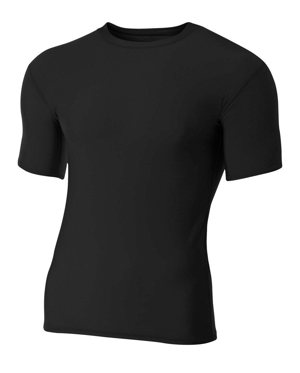 A4 Mens 80% Polyester / 20% Spandex Short Sleeves Compression Crew N3130 XS-3XL