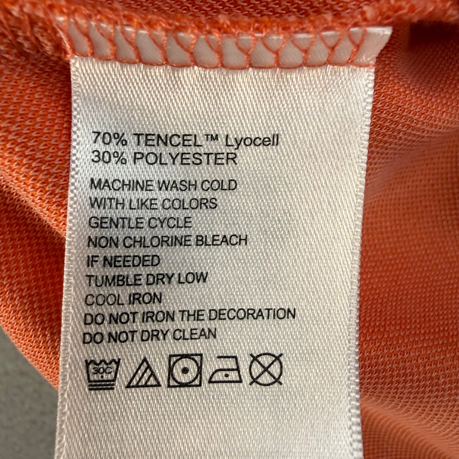 Tommy Bahama T-Shirt Bali Skyline Regular Fit Medium Orange Short Sleeve Tencel