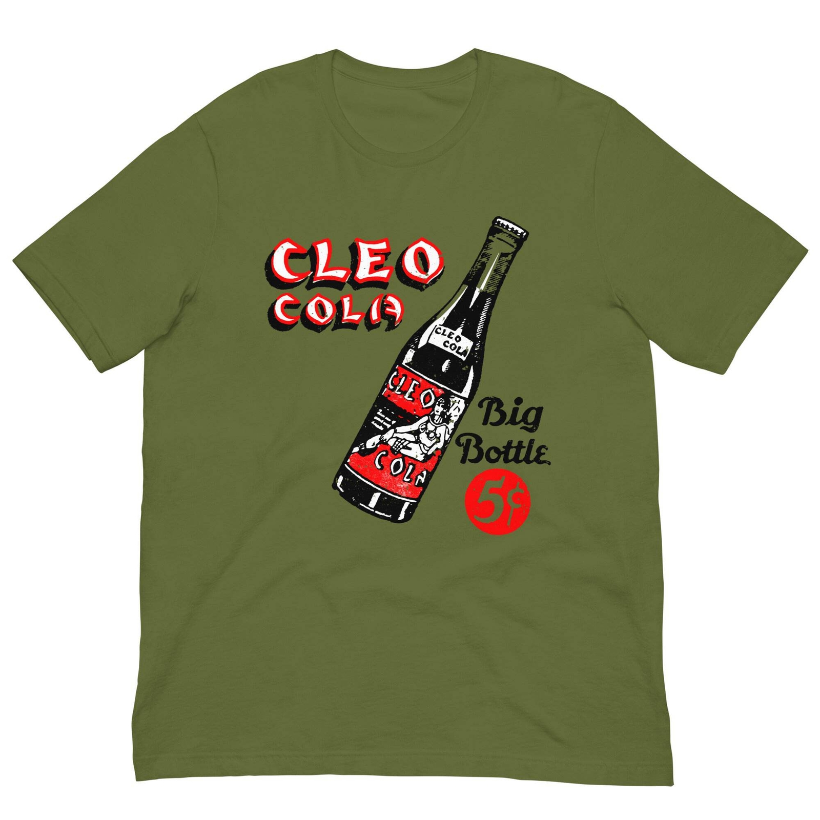Vintage Retro T Shirt Cleo Cola Soda Pop Brand Graphic Tee For Men Women