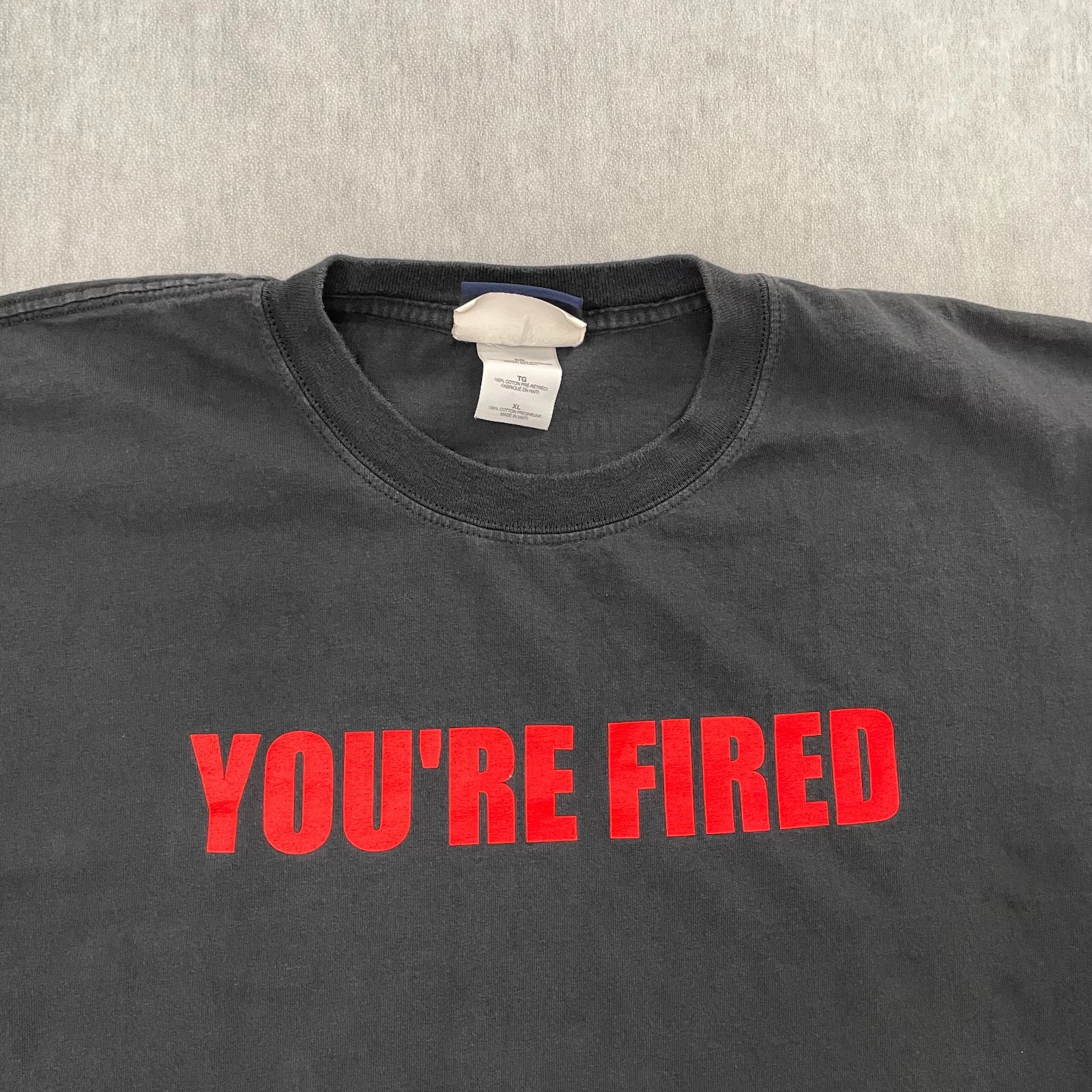 VINTAGE The Apprentice Shirt Adult XL Black You’re Fired Donald Trump NBC Store