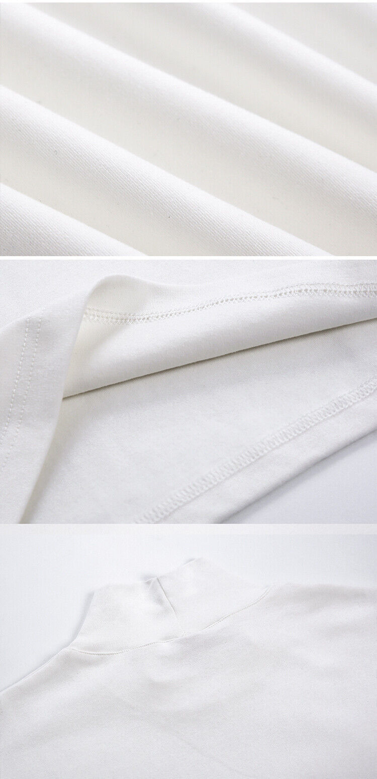 Mens Bottoming Long Sleeved Tee Thin T-Shirt Half Turtleneck Loose Crewneck Top