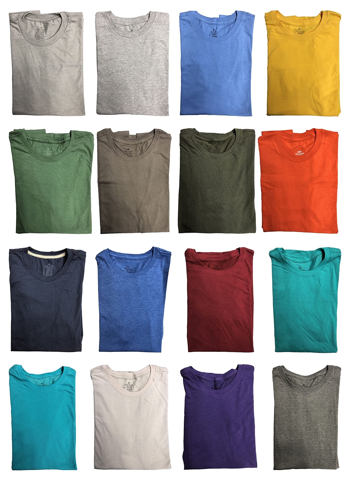 12 Pack BILLIONHATS Plus Size Men Cotton T-Shirt Bulk Big Tall Short Sleeve