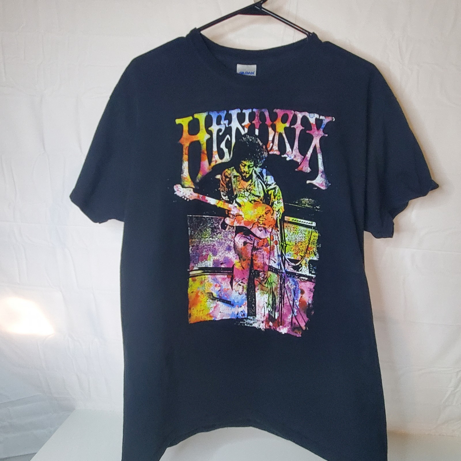 Jimi Hendrix Multi-Colored Large Black Short Sleeve T-Shirt New Without Tags