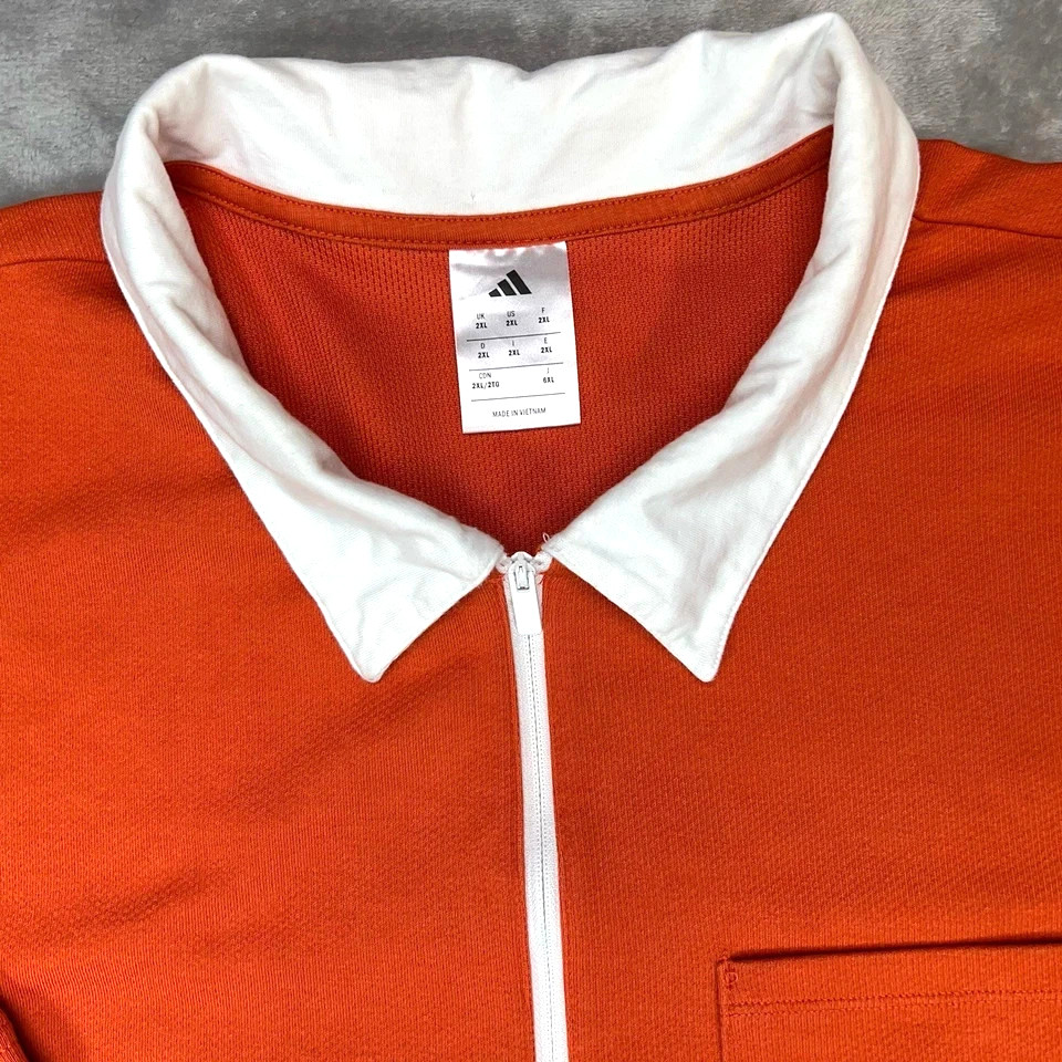 Adidas Essentials Quarter Zip Short Sleeve Polo Shirt Men’s Casual Tops New