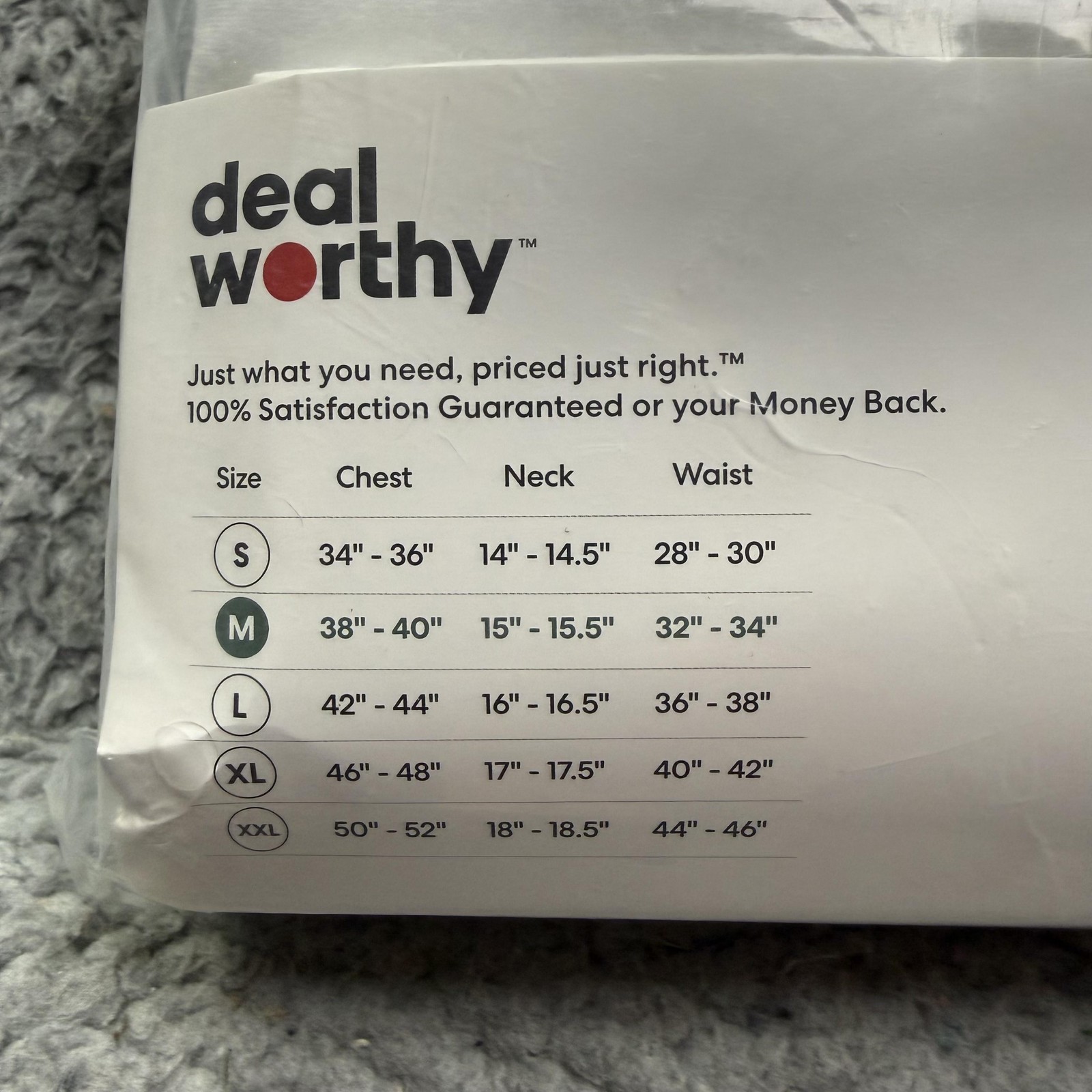 Deal Worthy Shirt Mens Medium White 3 Pack Crew Neck Tees Undershirts Multipack