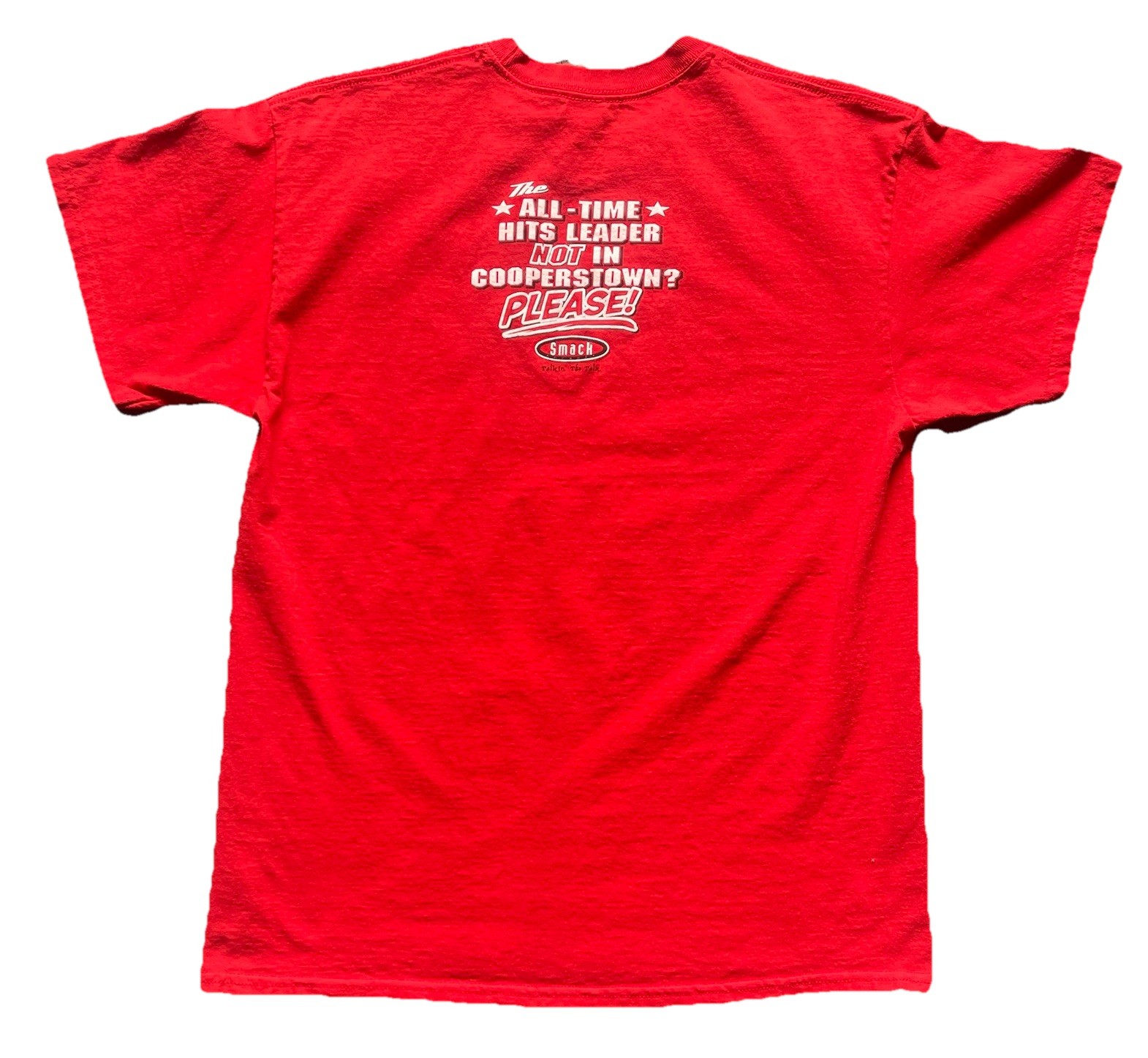 Pete Rose T-Shirt Men’s Lg Double Sided Cincinnati Reds MLB Vote Pete Into HOF