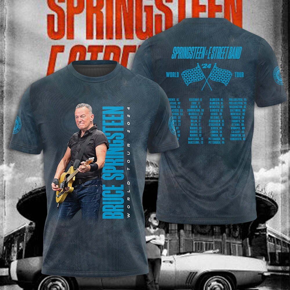 Bruce Springsteen & E Street Band World Tour 2024 Hoodie T Shirts For Men Women