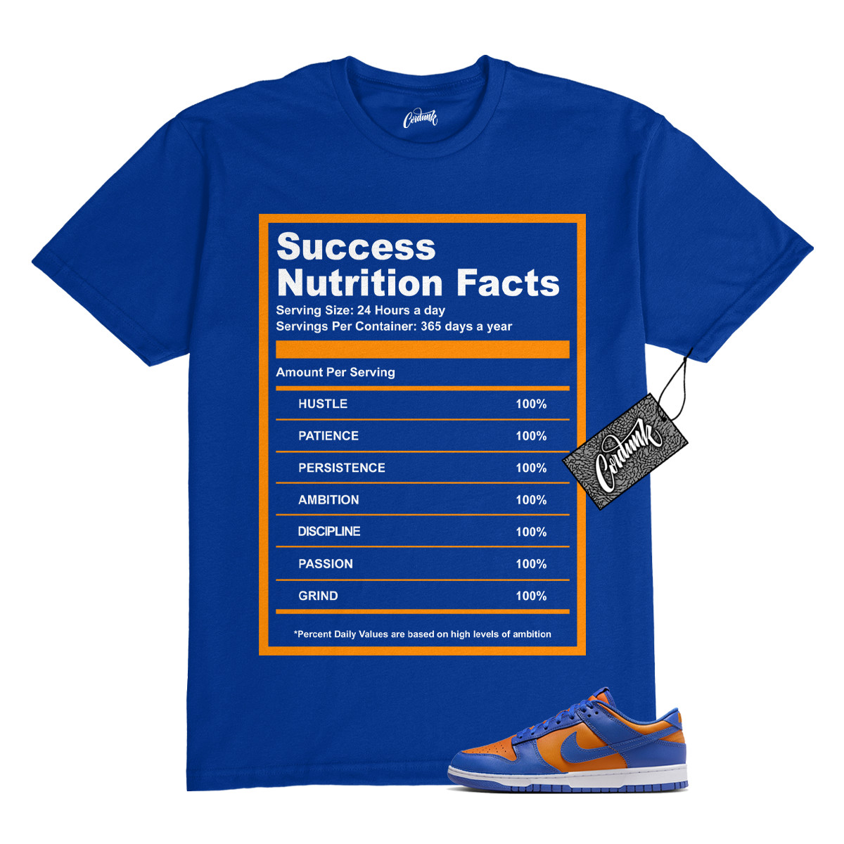 Dunk Knicks Team Royal Blue Orange Low Bright Ceramic T Shirt to Match SUCCESS