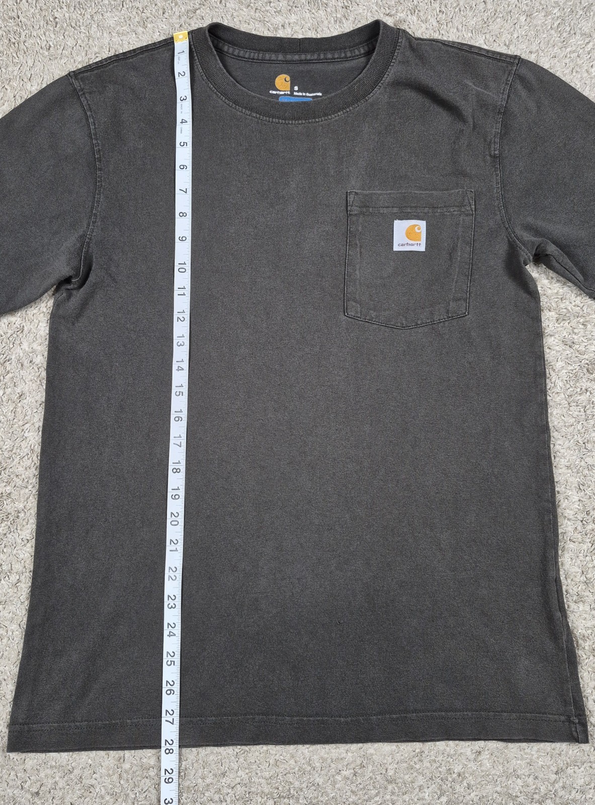 Lot Of 2 Carhartt Relaxed Fit Mens Pocket Tshirts Small Gray Black Short Sleeve