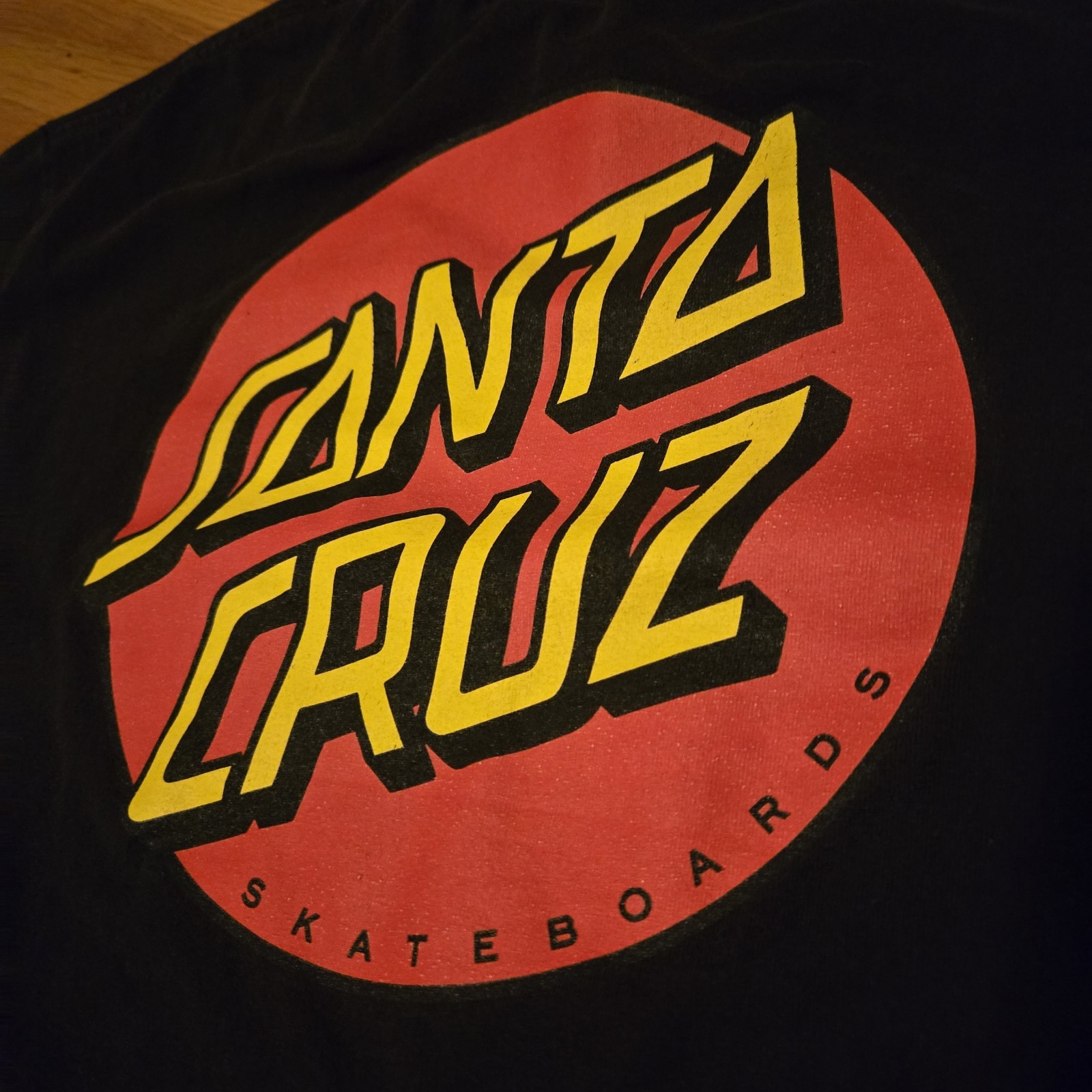 Santa Cruz Men’s Black Graphic Logo Cotton Crew Neck Short Sleeve T-Shirt M