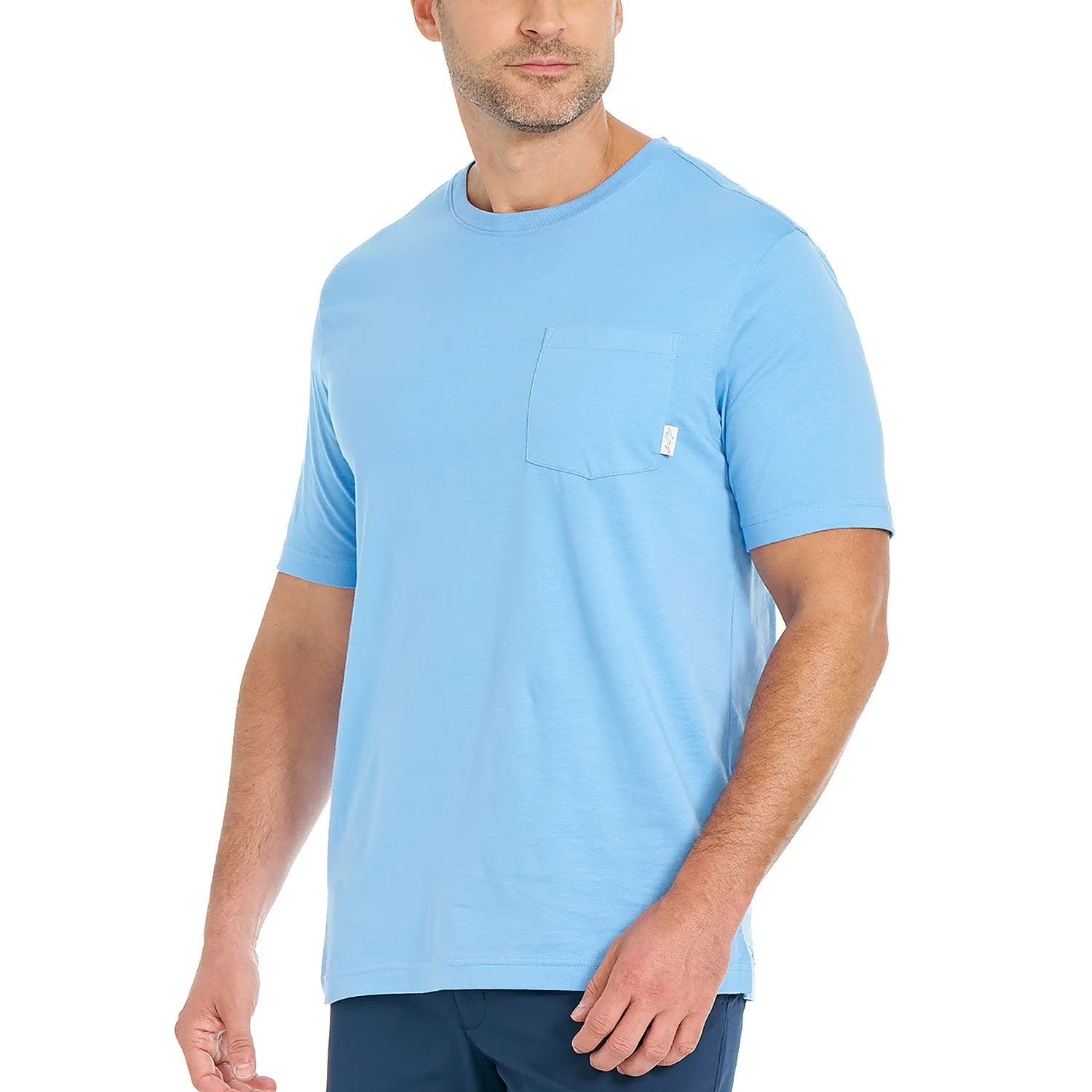 Greg Norman Pocket Tee Size M Light Blue