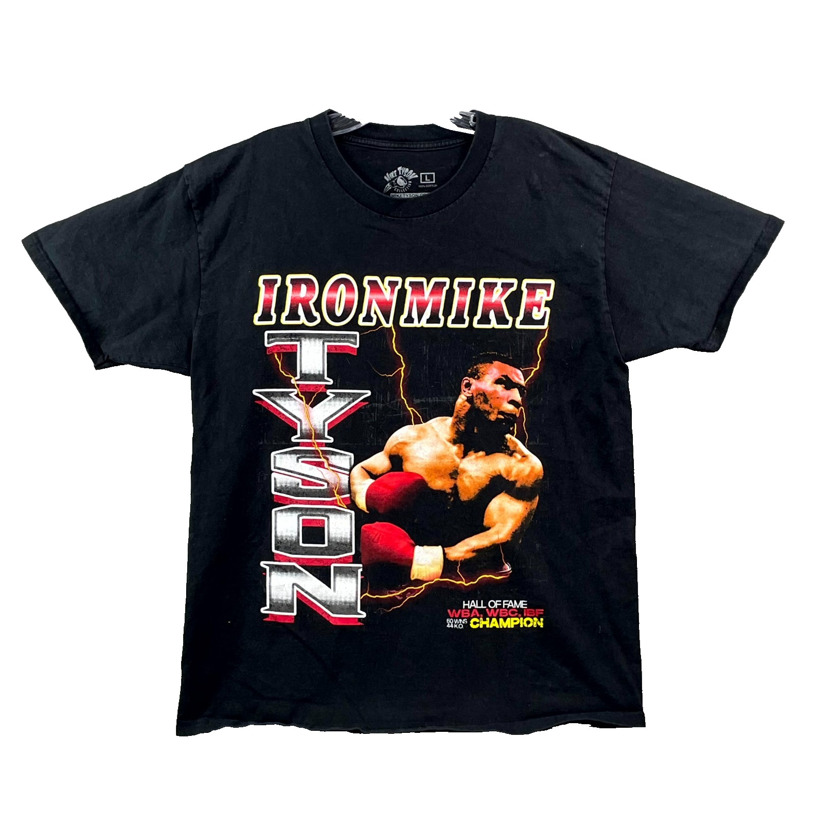 Mike Tyson Iron Mike Hall of Fame Champion T-Shirt Mens L Graphic Boxing Grunge
