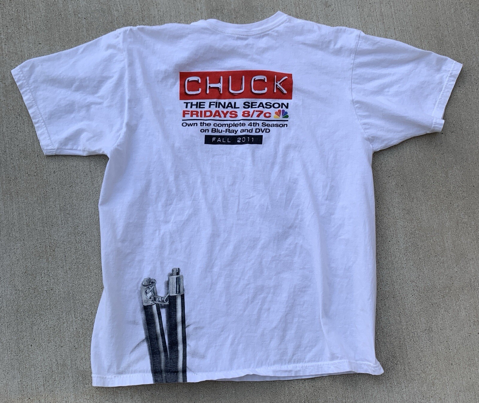 Chuck The Final Season Fall 2011 T Shirt Graphic Tee TV Television Show Size L